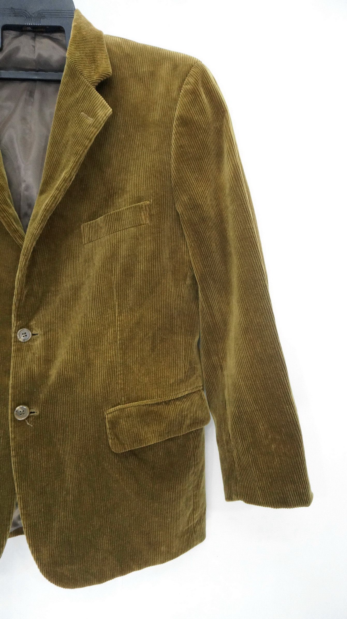 Brooks Brothers BROOKS BROTHERS Shiny Olive Corduroy Blazer Size 40S - 6 Thumbnail