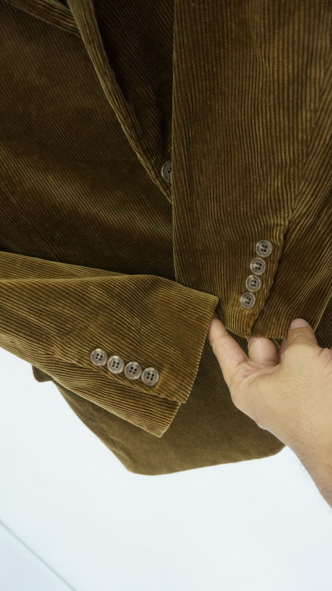 Brooks Brothers BROOKS BROTHERS Shiny Olive Corduroy Blazer Size 40S - 7 Thumbnail