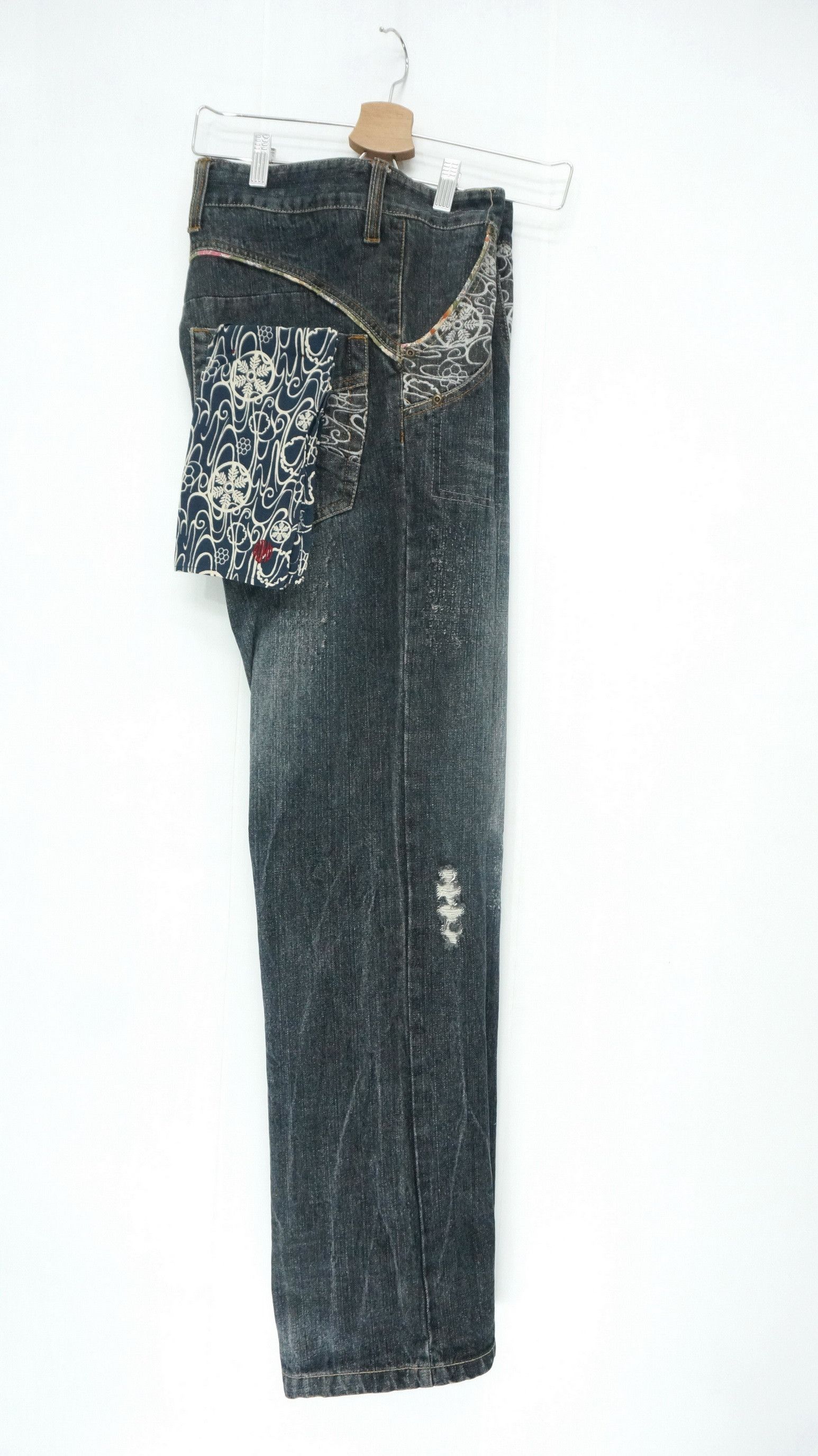 Japanese Brand Vintage GUMU Japan Distressed Jeans Size US 32 / EU 48 - 3 Thumbnail