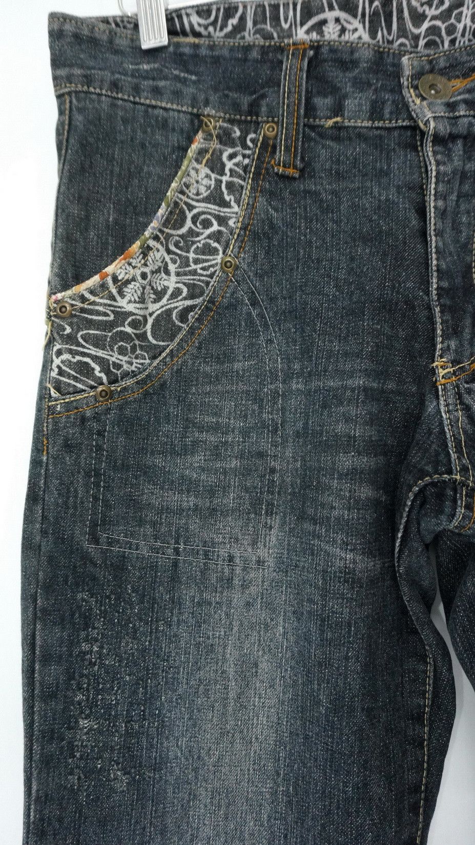 Japanese Brand Vintage GUMU Japan Distressed Jeans Size US 32 / EU 48 - 7 Thumbnail