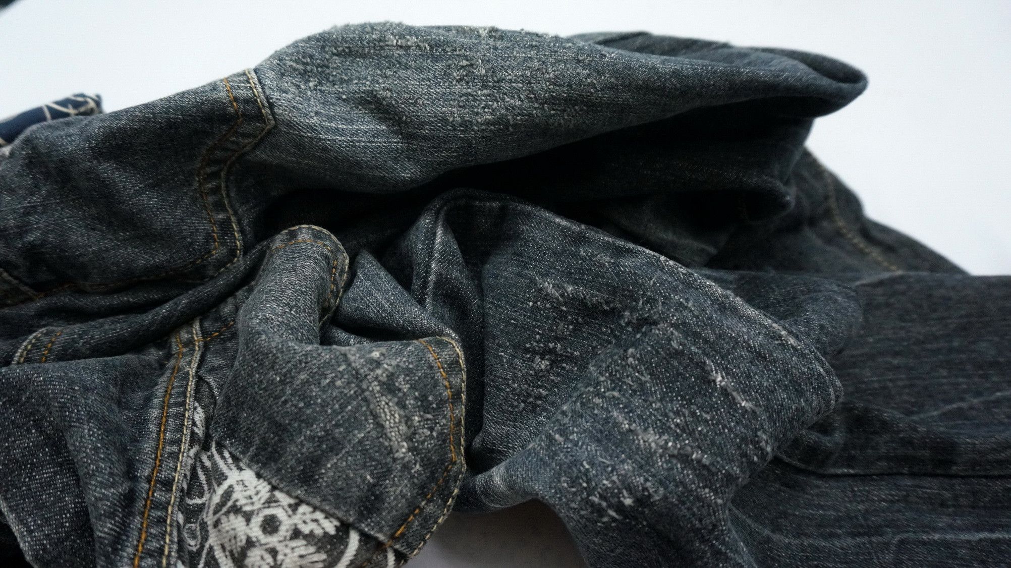 Japanese Brand Vintage GUMU Japan Distressed Jeans Size US 32 / EU 48 - 23 Thumbnail