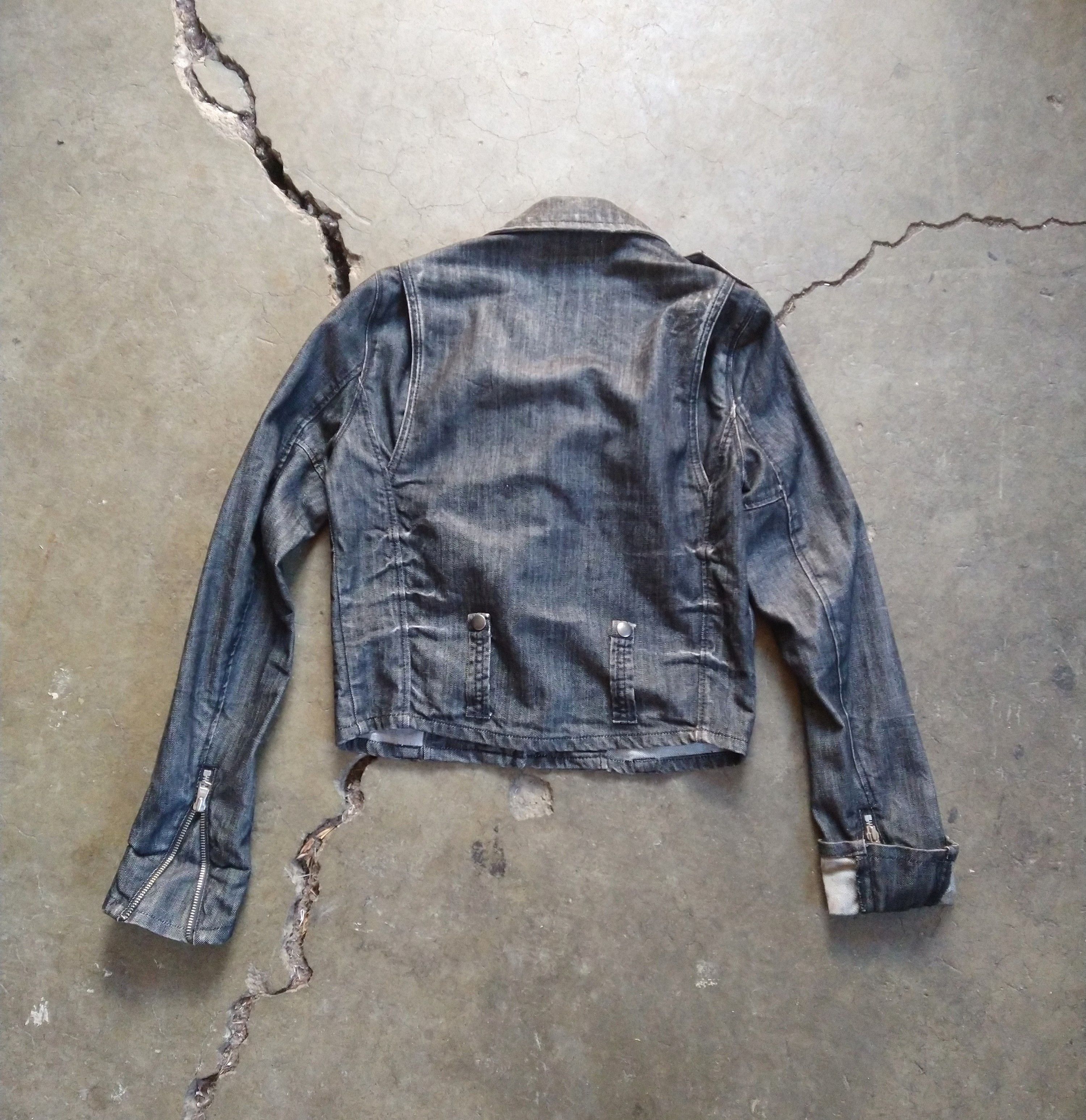 Denim & Supply Ralph Lauren Women's Denim & Supply Small Black Denim Moto Biker Jacket Size S / US 4 / IT 40 - 9 Thumbnail