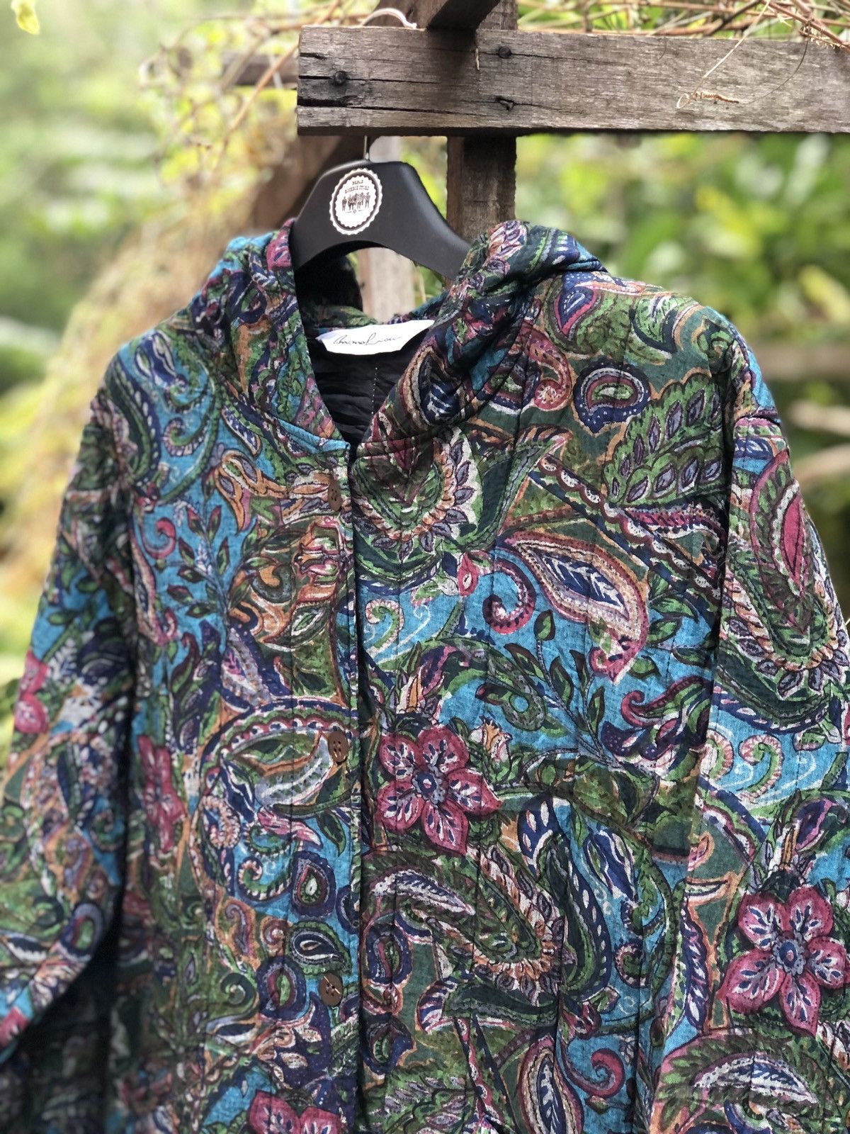 Vintage Fullprint Puffer Hoodie Jacket