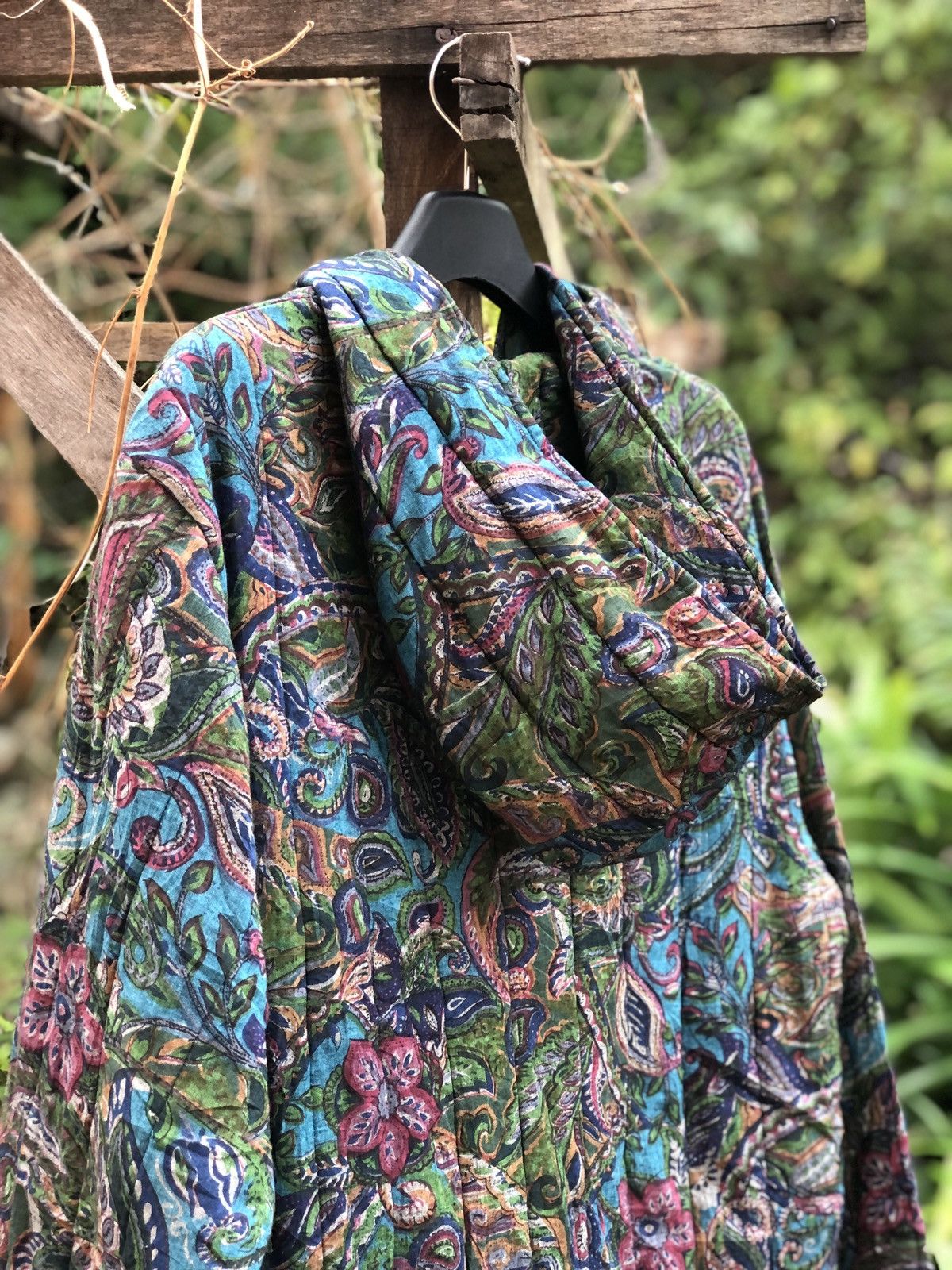 Vintage Fullprint Puffer Hoodie Jacket