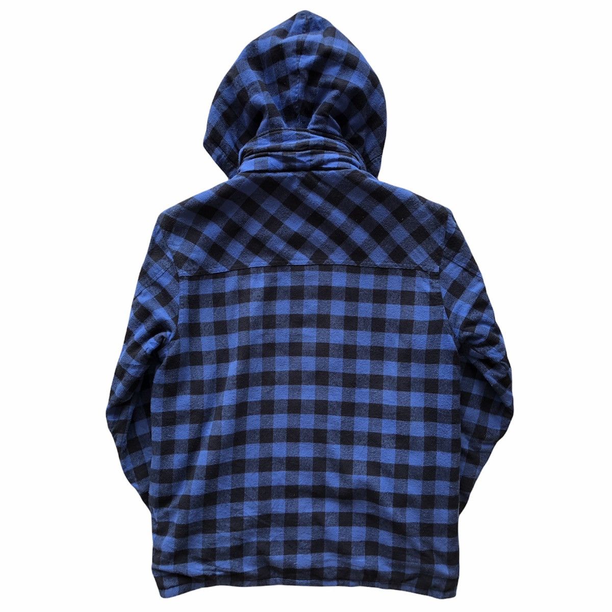 Japanese Brand Vintage Y2K Sherpa Checkered Flannel Hoodie by Russ•k Size US L / EU 52-54 / 3 - 5 Thumbnail