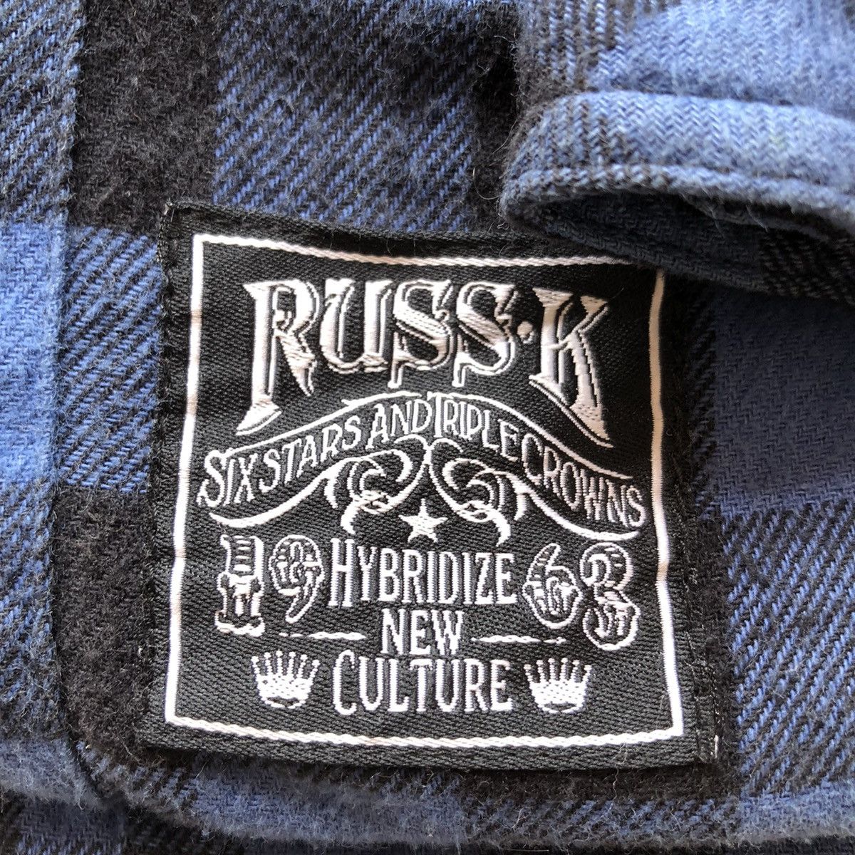 Japanese Brand Vintage Y2K Sherpa Checkered Flannel Hoodie by Russ•k Size US L / EU 52-54 / 3 - 11 Thumbnail