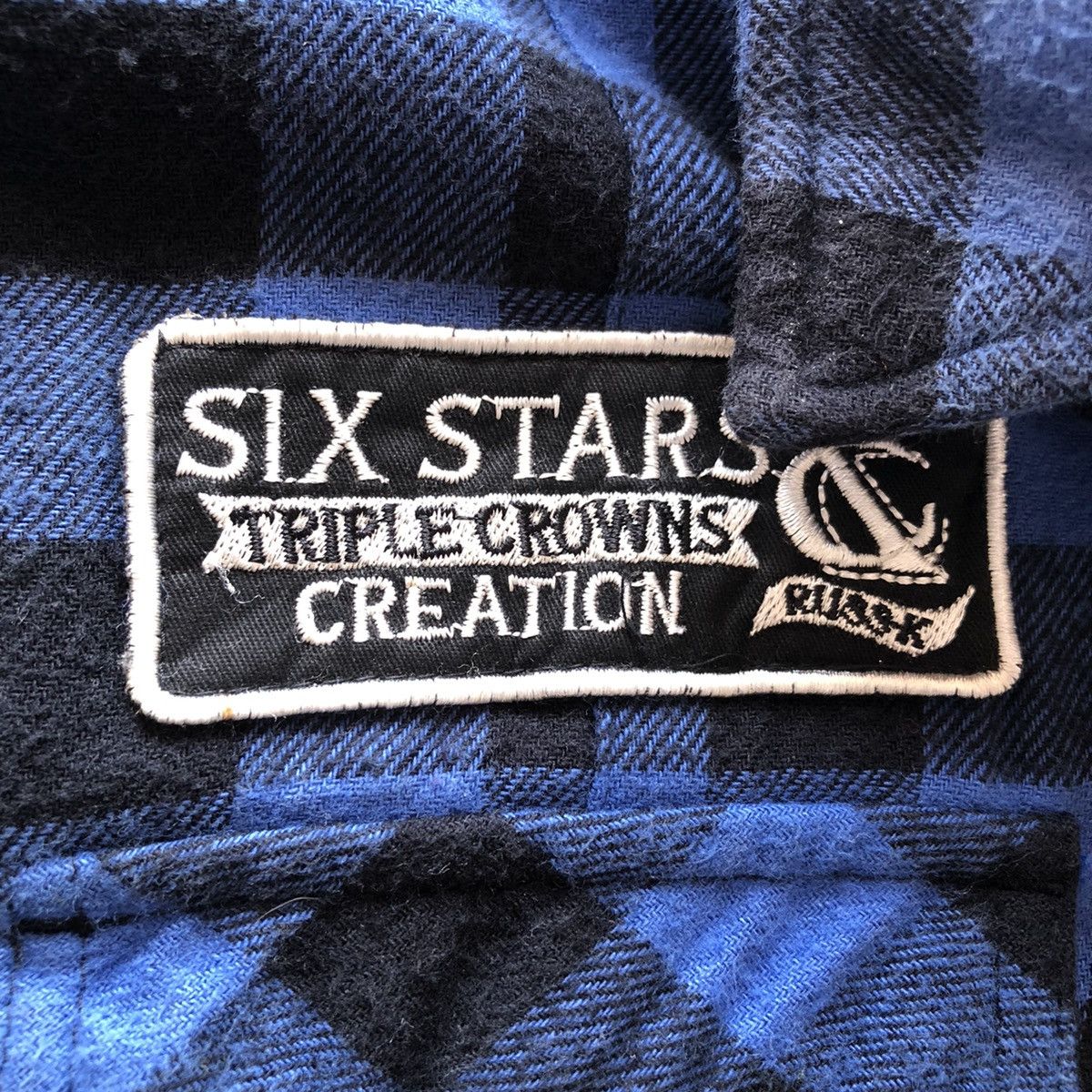 Japanese Brand Vintage Y2K Sherpa Checkered Flannel Hoodie by Russ•k Size US L / EU 52-54 / 3 - 9 Thumbnail