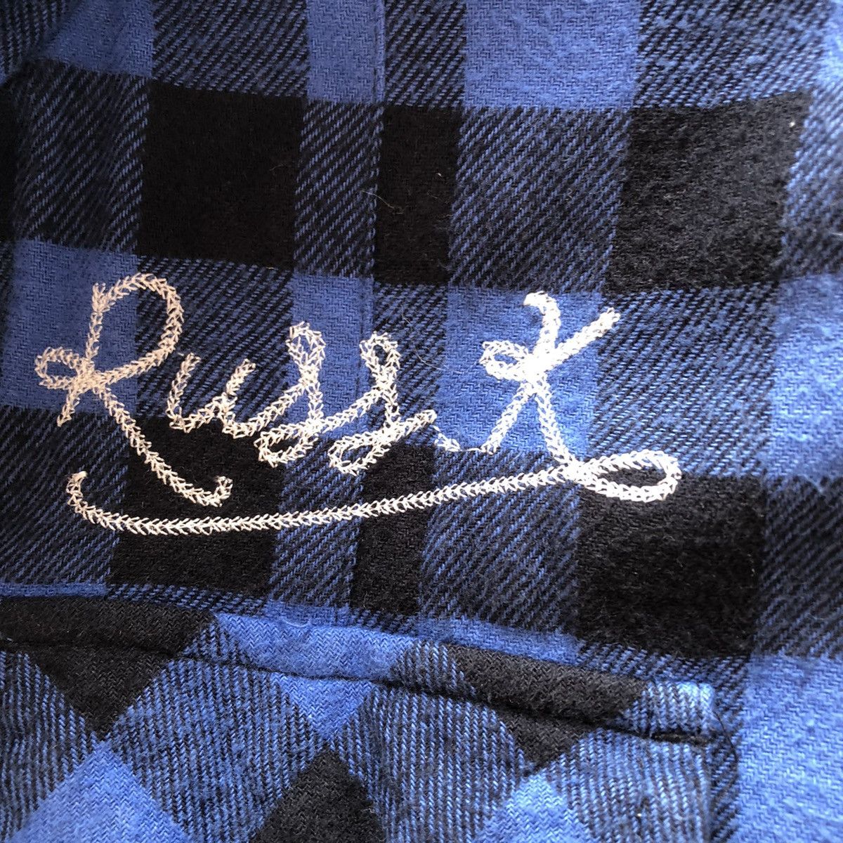 Japanese Brand Vintage Y2K Sherpa Checkered Flannel Hoodie by Russ•k Size US L / EU 52-54 / 3 - 10 Thumbnail
