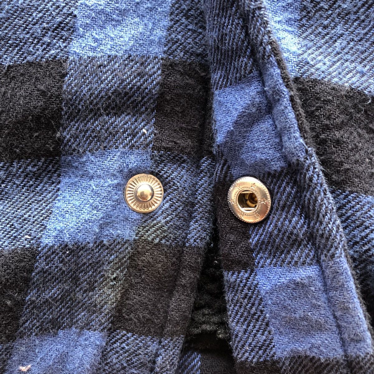 Japanese Brand Vintage Y2K Sherpa Checkered Flannel Hoodie by Russ•k Size US L / EU 52-54 / 3 - 8 Thumbnail
