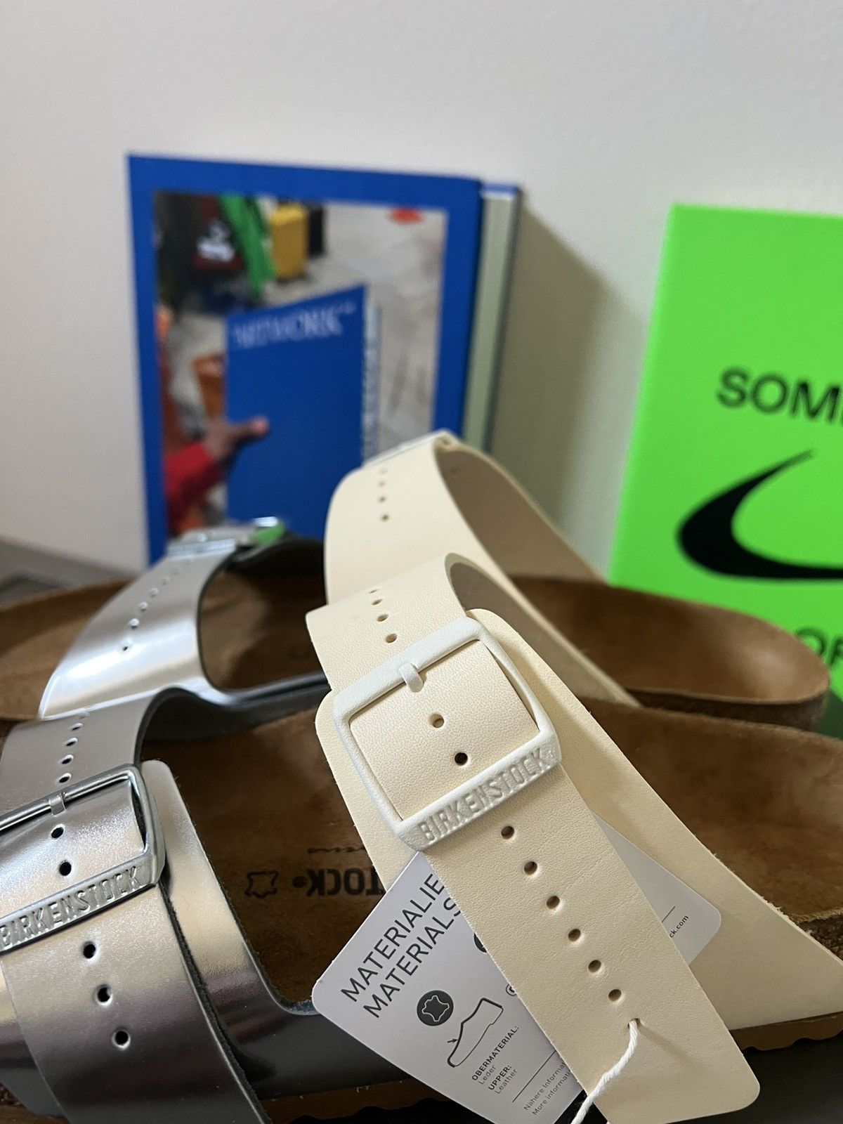 Birkenstock × Rick Owens Rick Owens Arizona Birkenstock Milk & Metallic Sandals Size US 12 / EU 45 - 3 Thumbnail