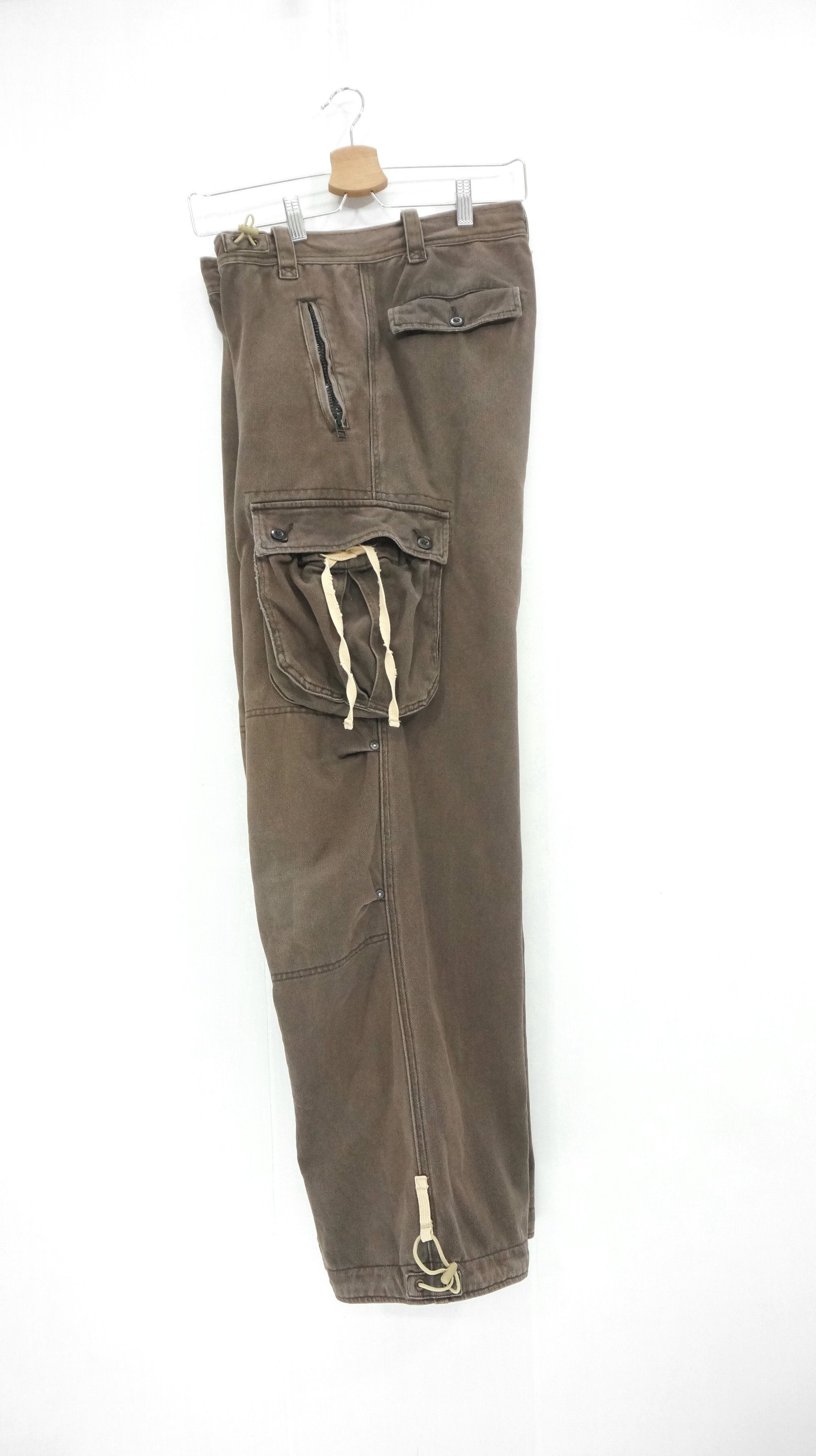 Japanese Brand 🔥 SUNNY CLOUD Vintage Herringbone Faded Brown Cargo Pants Size US 30 / EU 46 - 3 Thumbnail
