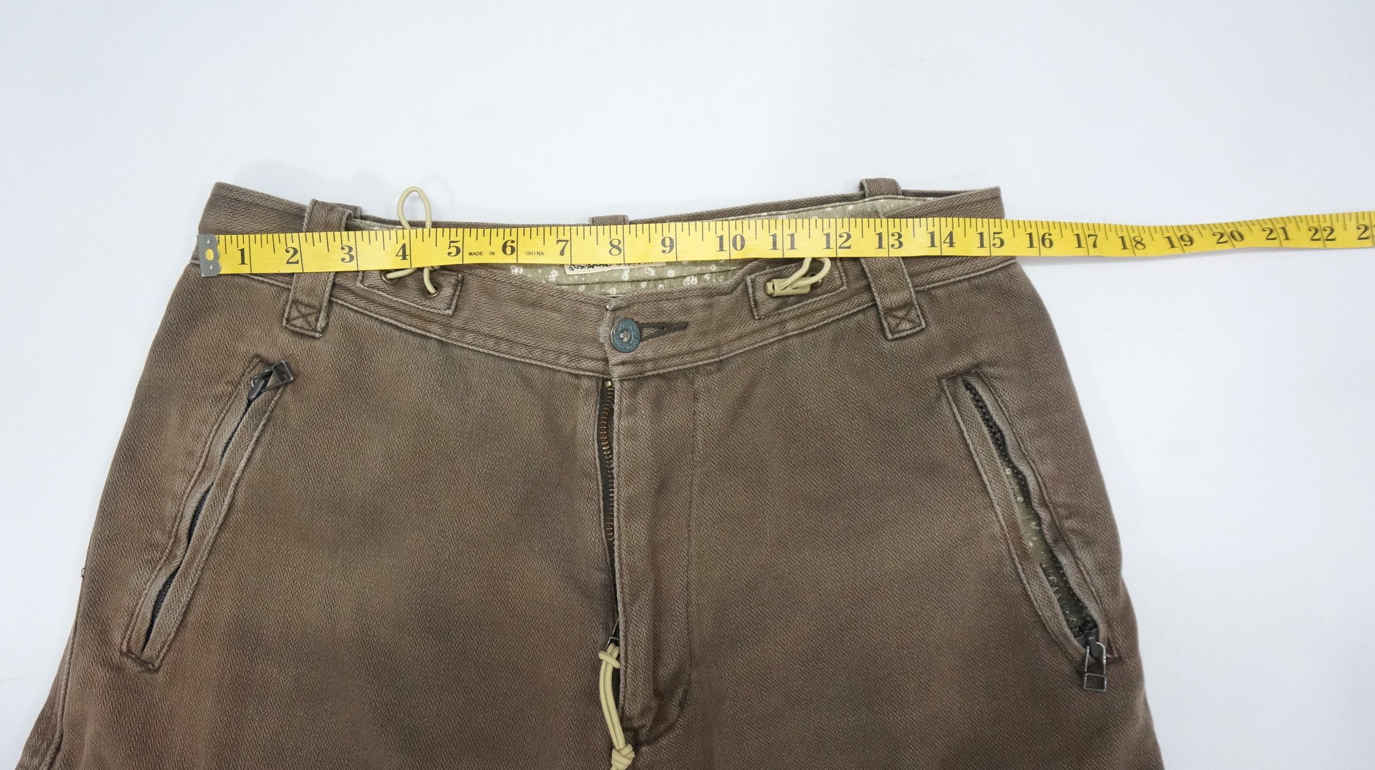 Japanese Brand 🔥 SUNNY CLOUD Vintage Herringbone Faded Brown Cargo Pants Size US 30 / EU 46 - 15 Thumbnail