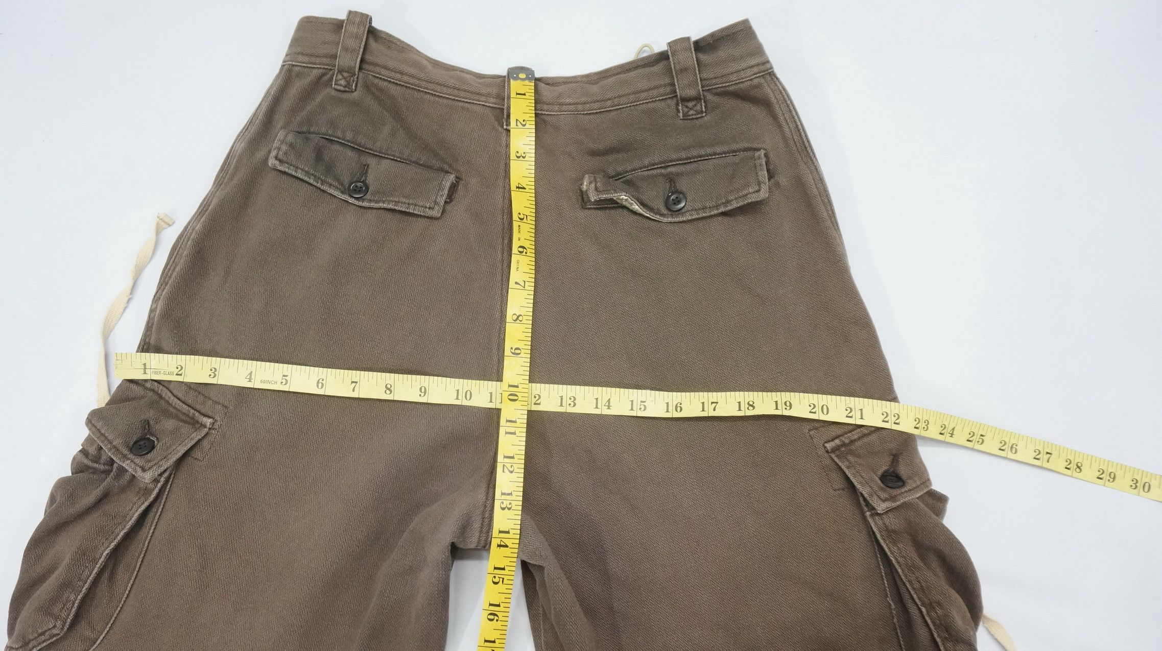 Japanese Brand 🔥 SUNNY CLOUD Vintage Herringbone Faded Brown Cargo Pants Size US 30 / EU 46 - 19 Thumbnail
