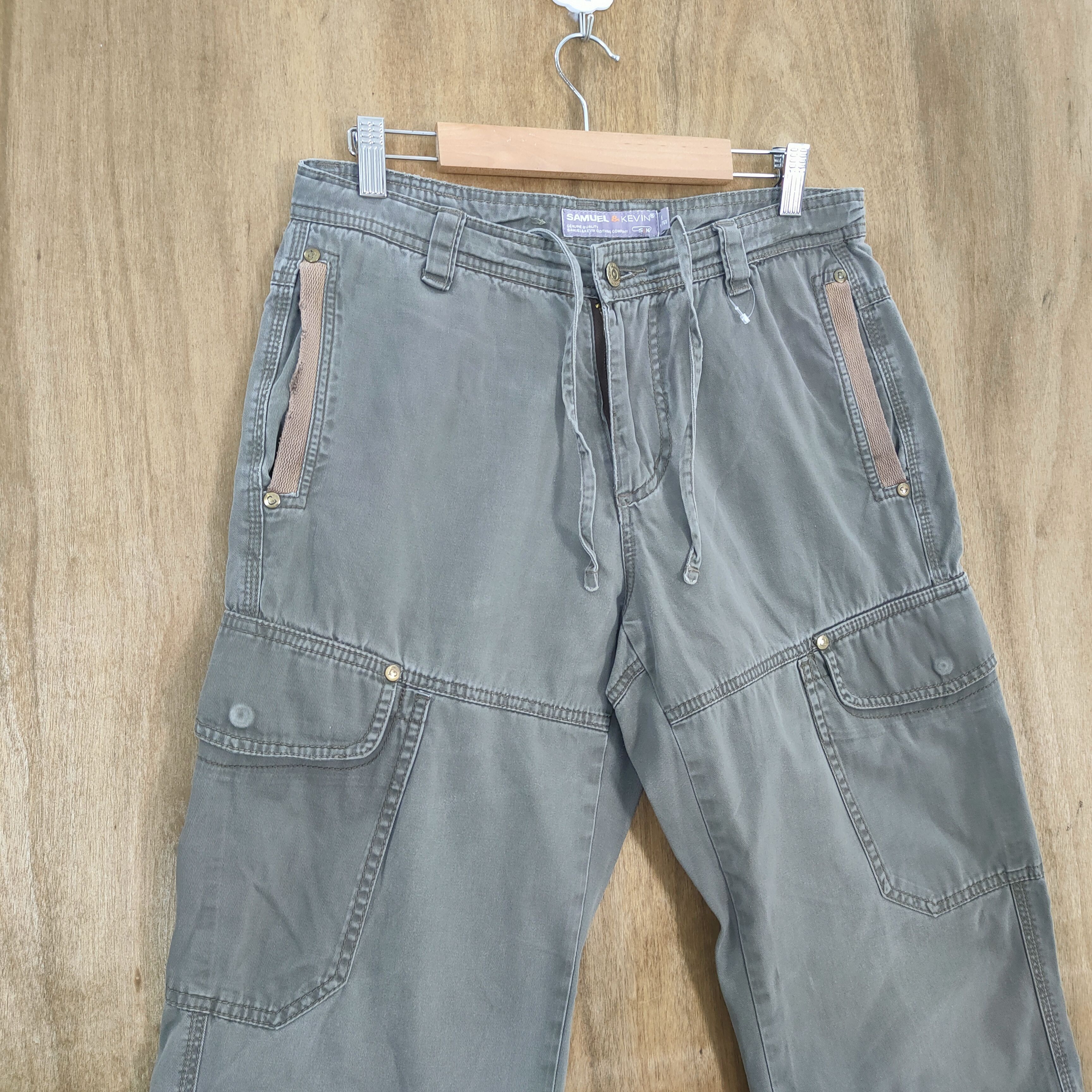 Japanese Brand VINTAGE SAMUEL & KEVIN CARGO PANTS Size US 30 / EU 46 - 4 Thumbnail