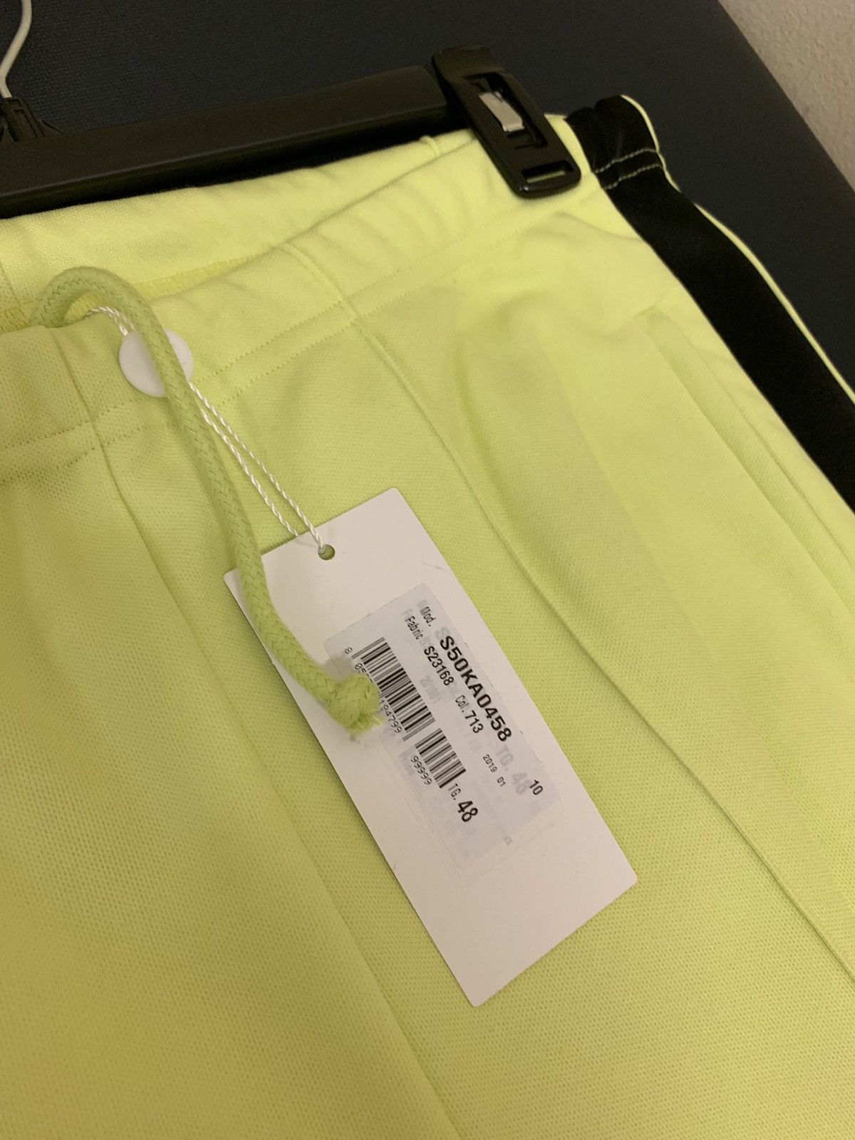 Maison Margiela Highlighter Yellow Joggers With Black Trim Size US 32 / EU 48 - 6 Thumbnail