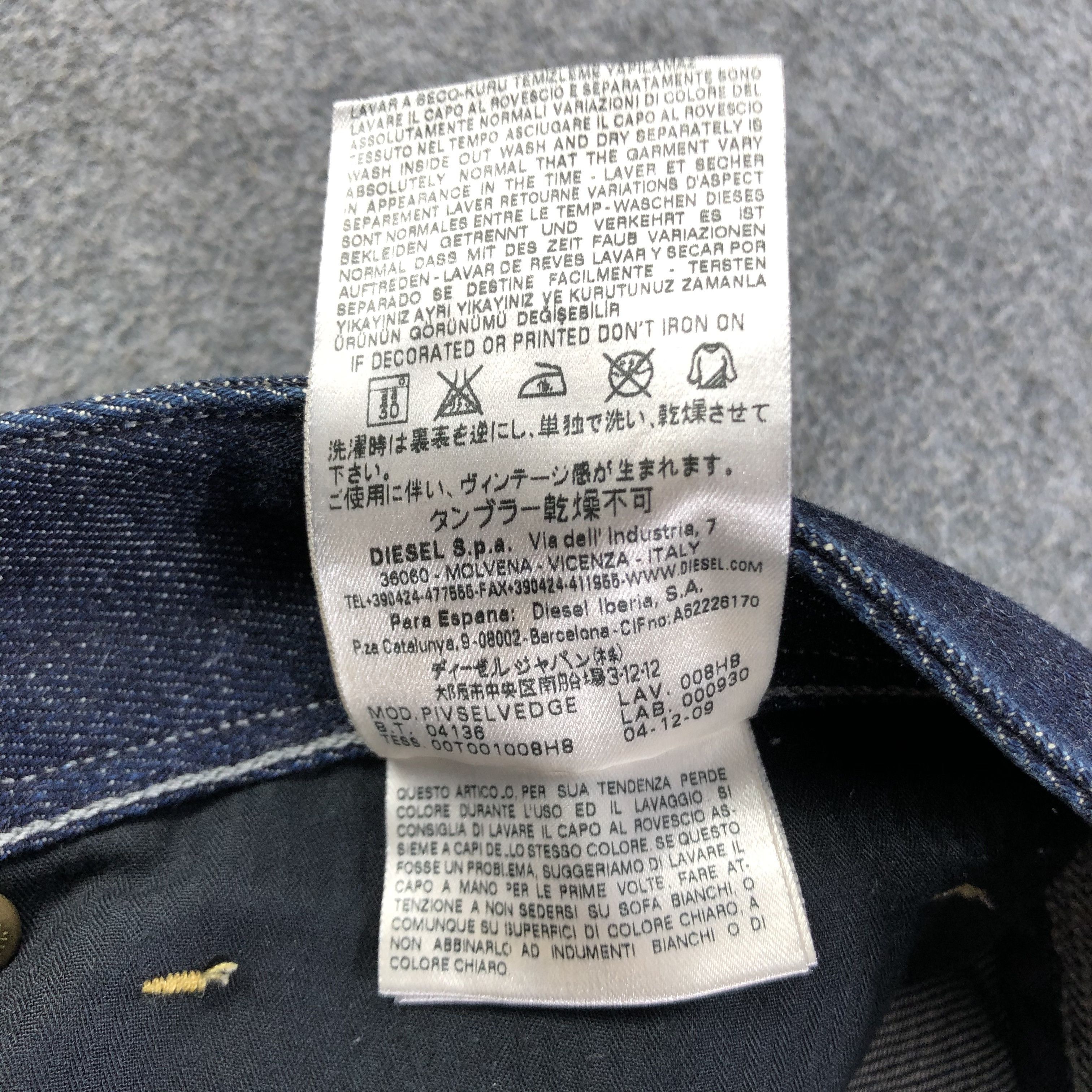 Diesel × Japanese Brand × Vintage Vintage Diesel Jeans Selvedge Denim -J2695 Size US 38 / EU 54 - 11 Thumbnail
