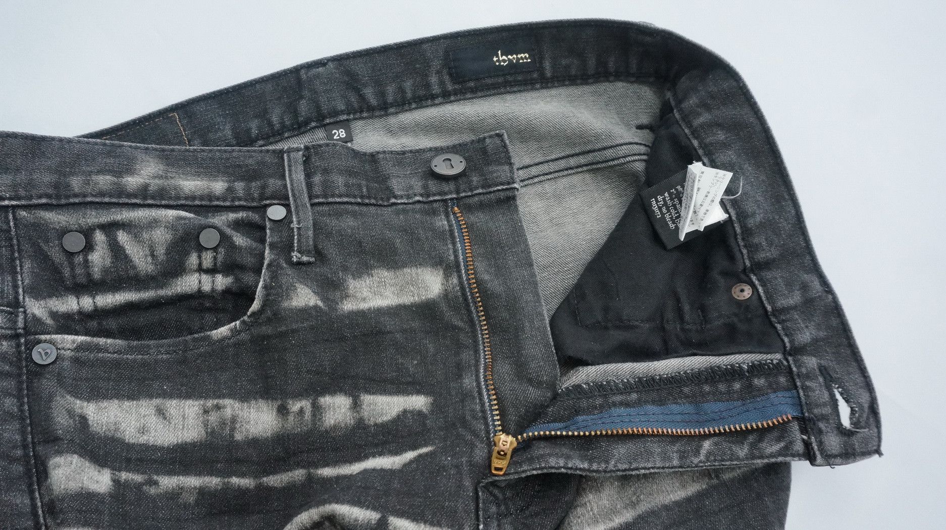 Japanese Brand Rare! THVM Designer Ishi Glinsky Dark Wash Skinny Jeans Size US 29 - 17 Thumbnail