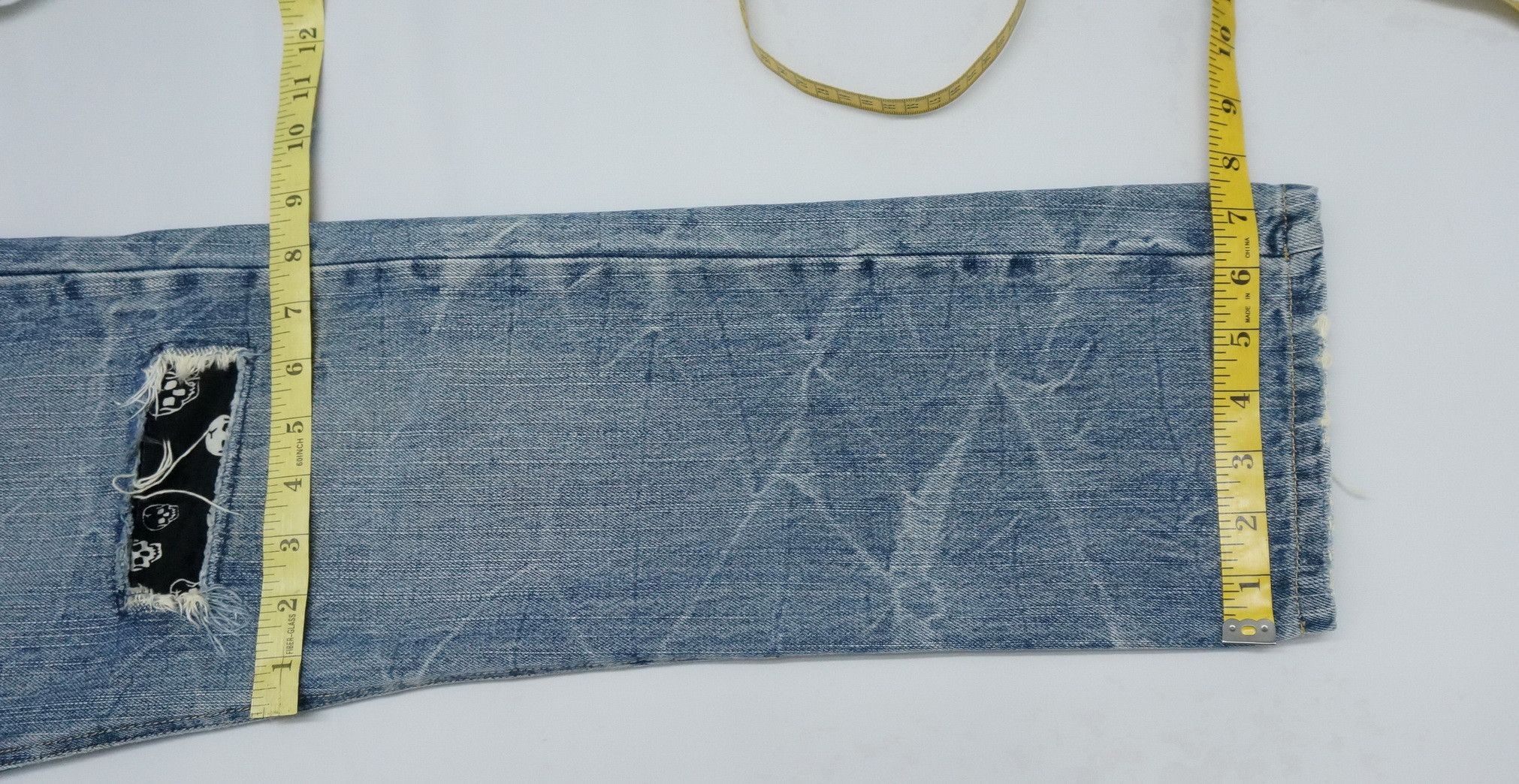 Japanese Brand Vtg Skull Design Japan PLAYCHESS Shortrise Jeans Size US 28 / EU 44 - 16 Thumbnail