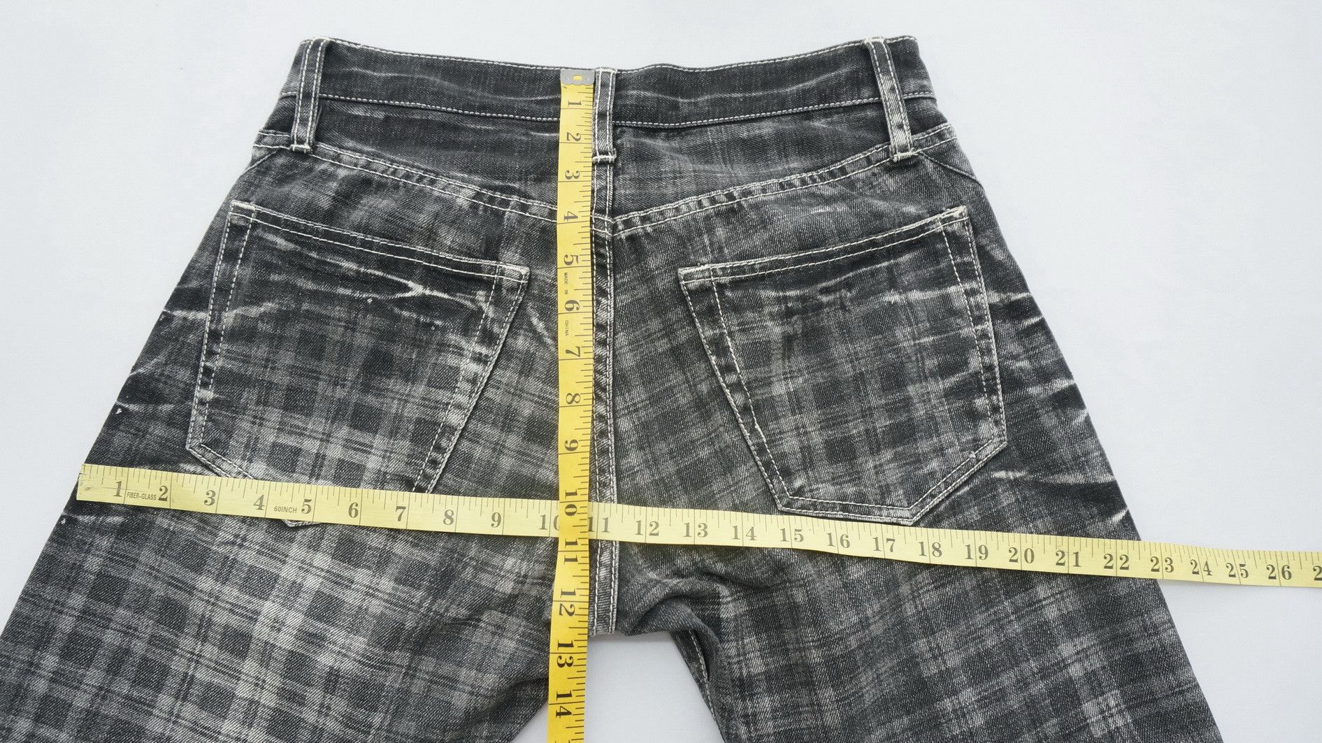 Japanese Brand VTG 🔥🇯🇵ROOT THREE Japan Check Distressed Jeans Size US 30 / EU 46 - 14 Thumbnail