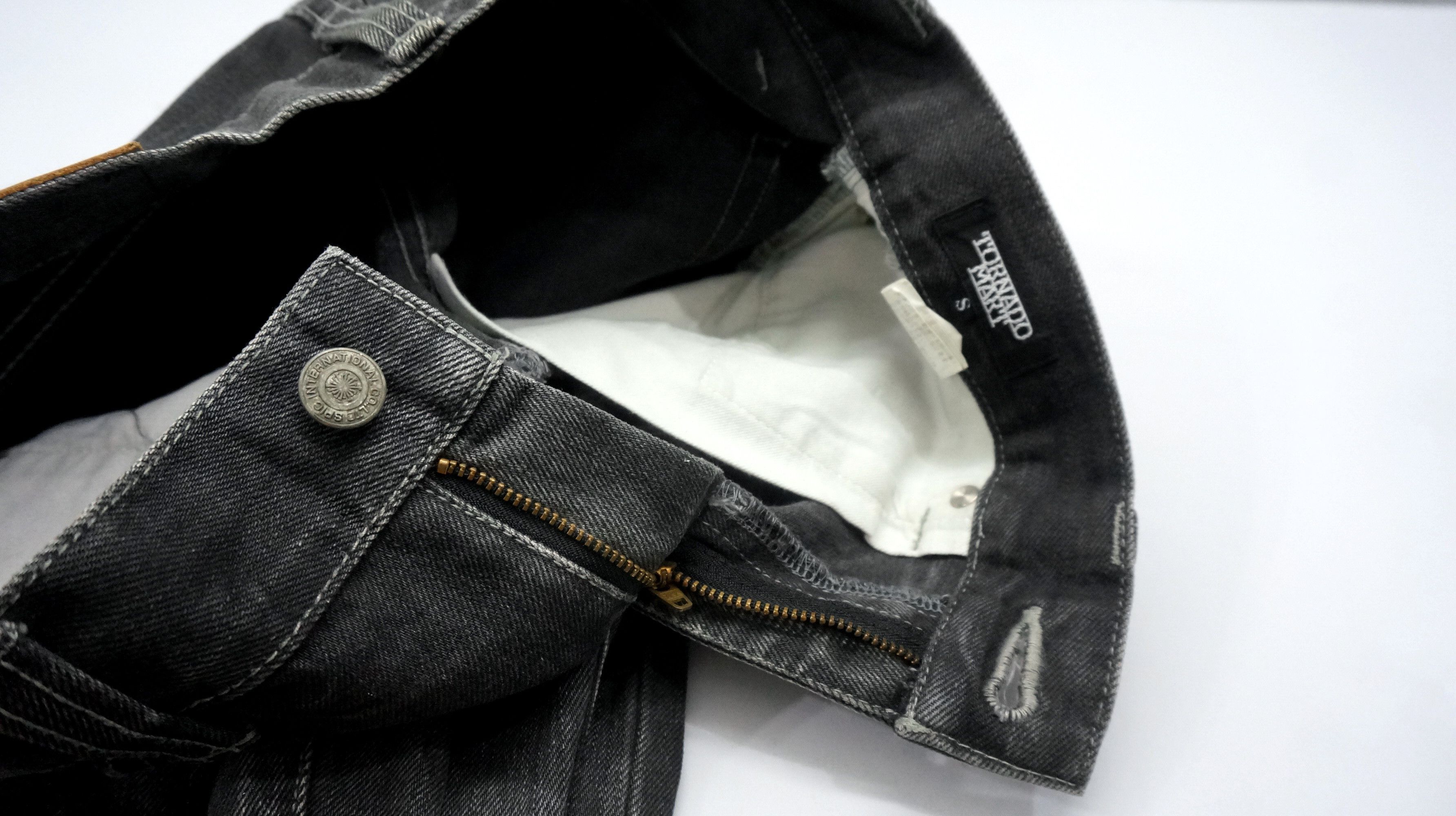 Japanese Brand 🔥 TORNADO MART Distressed Acid Wash Flared Skinny Denim Size US 29 - 15 Thumbnail