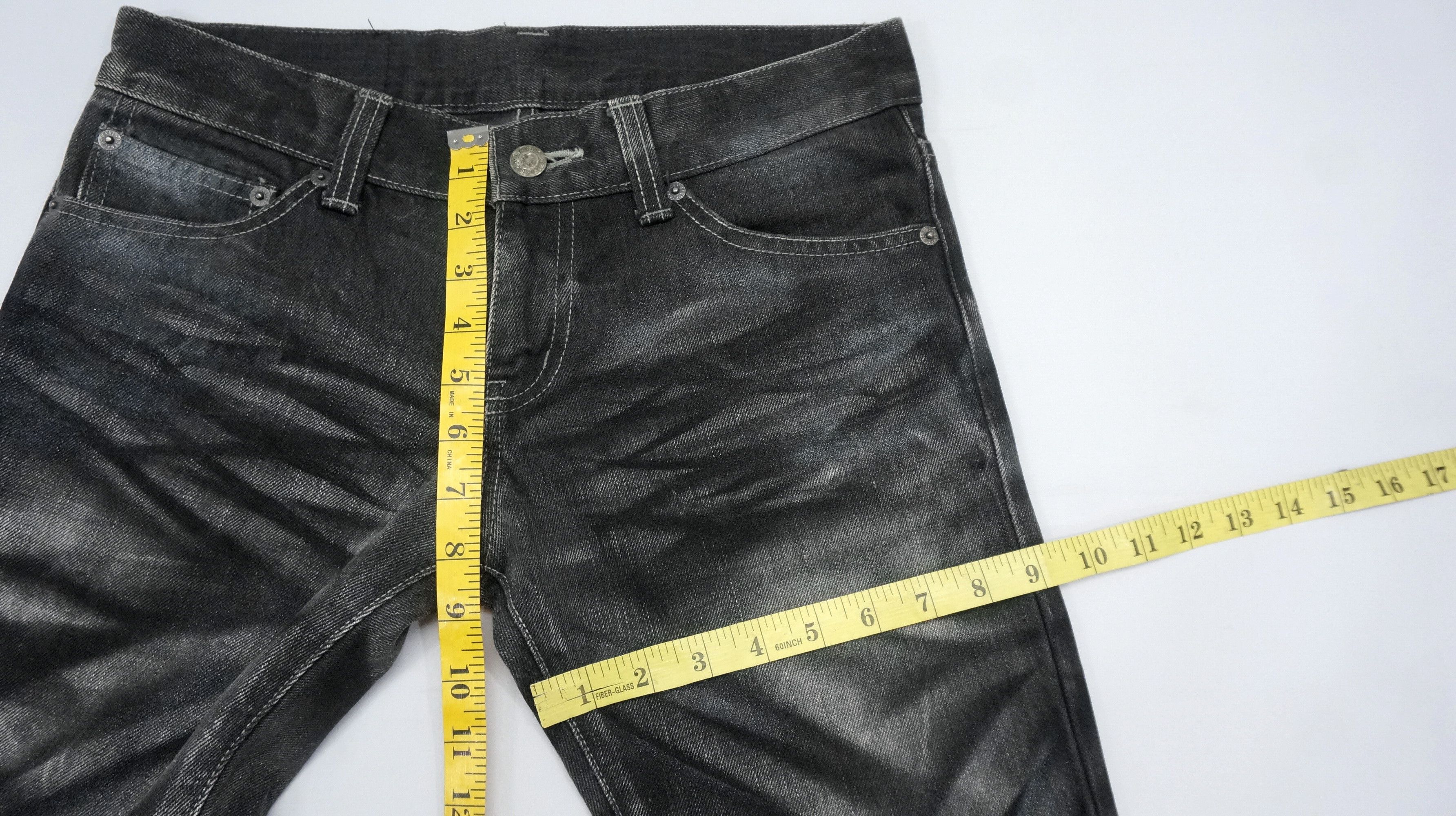 Japanese Brand 🔥 TORNADO MART Distressed Acid Wash Flared Skinny Denim Size US 29 - 11 Thumbnail