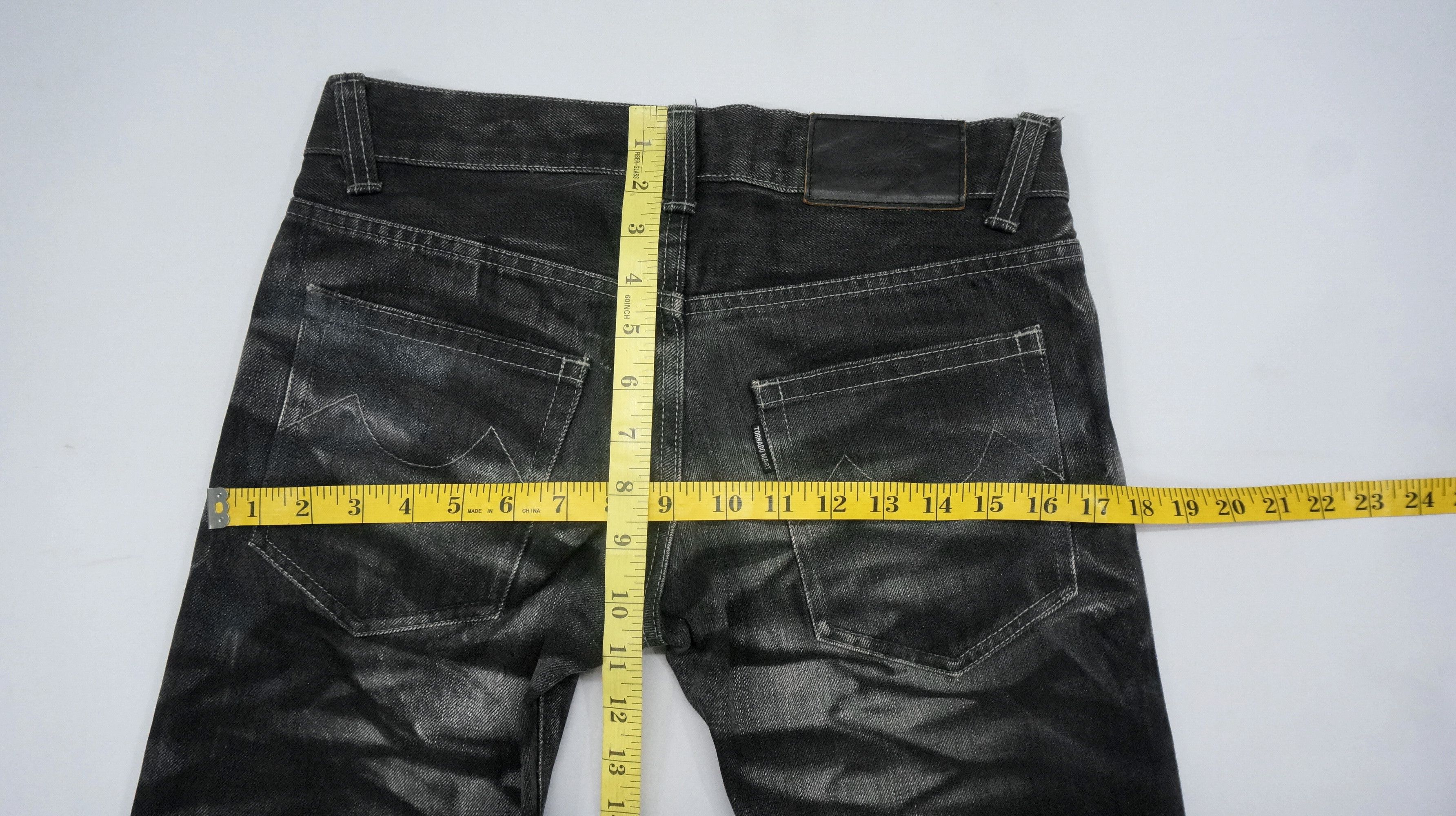 Japanese Brand 🔥 TORNADO MART Distressed Acid Wash Flared Skinny Denim Size US 29 - 14 Thumbnail