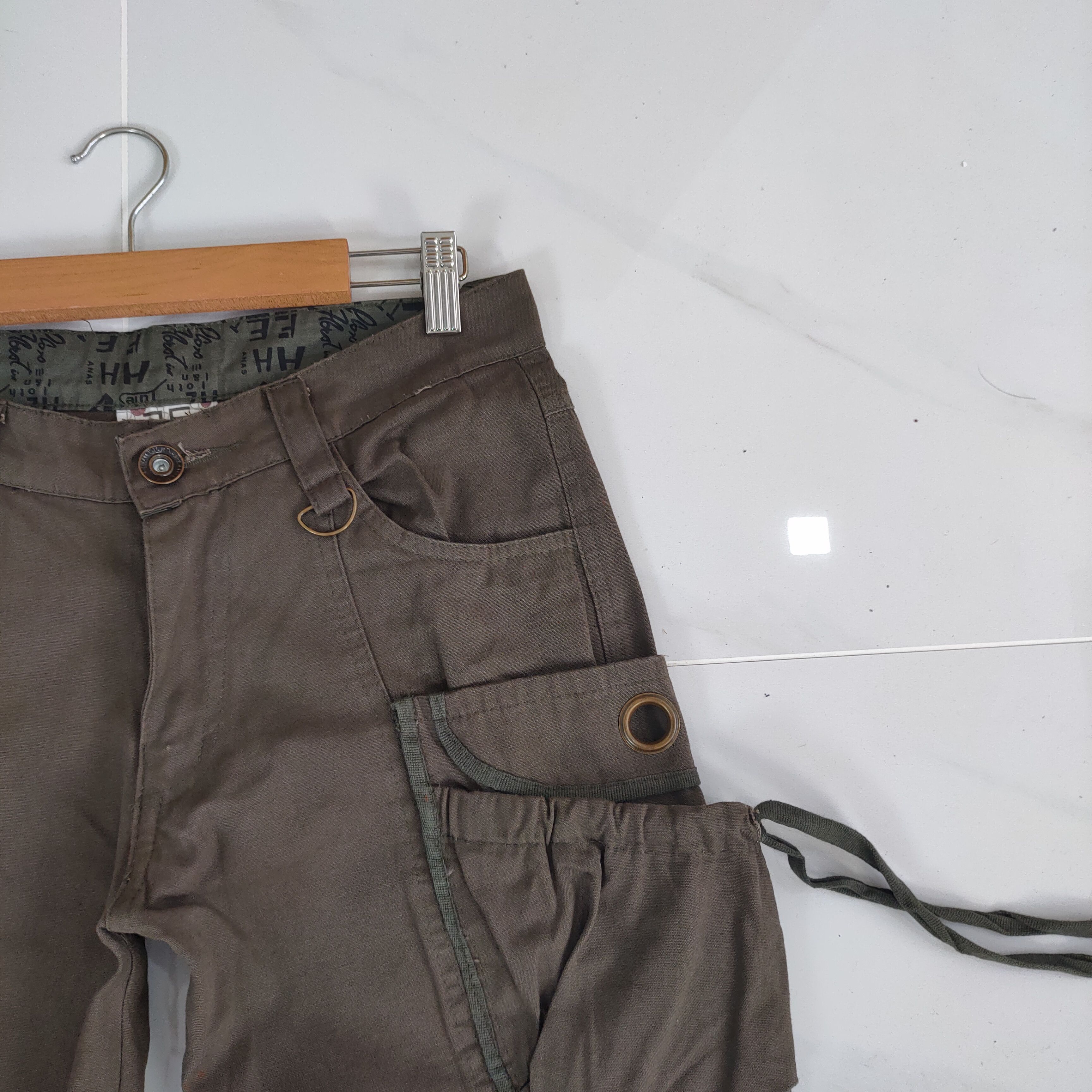 Japanese Brand VINTAGE AS BROWN BONDAGE CARGO PANTS Size US 30 / EU 46 - 6 Thumbnail