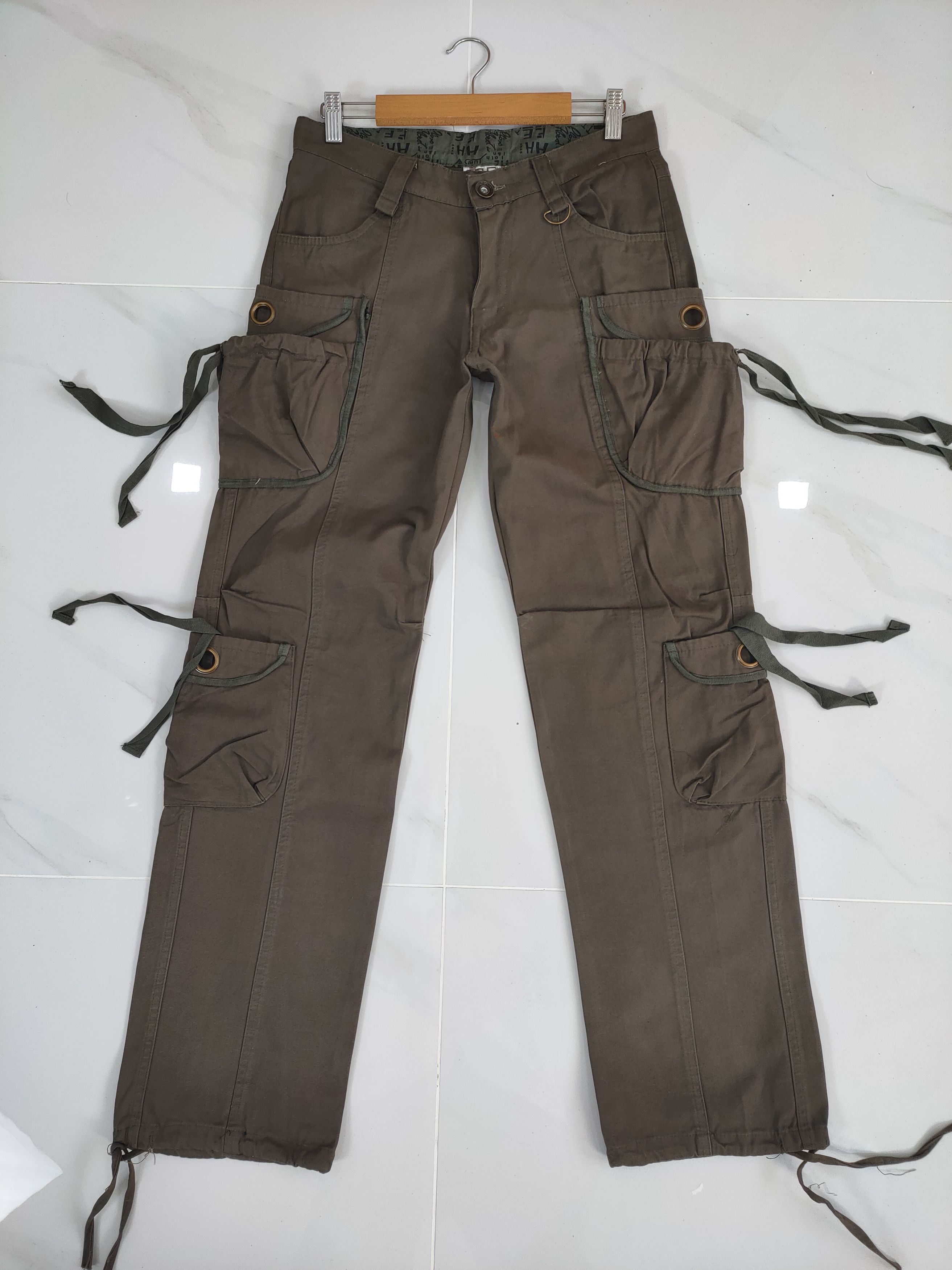Japanese Brand VINTAGE AS BROWN BONDAGE CARGO PANTS Size US 30 / EU 46 - 1 Thumbnail