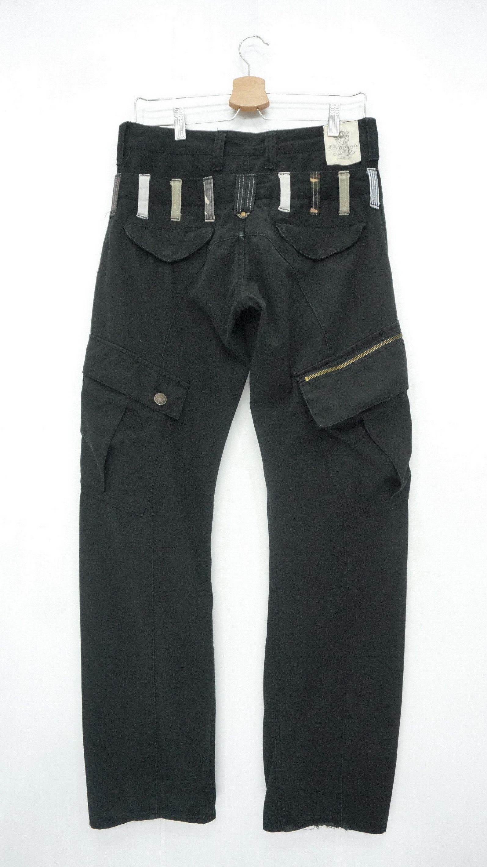 Japanese Brand DOMINATE Handcrafted Double Waist Damaged Worn Out Cargo Size US 31 - 1 Thumbnail
