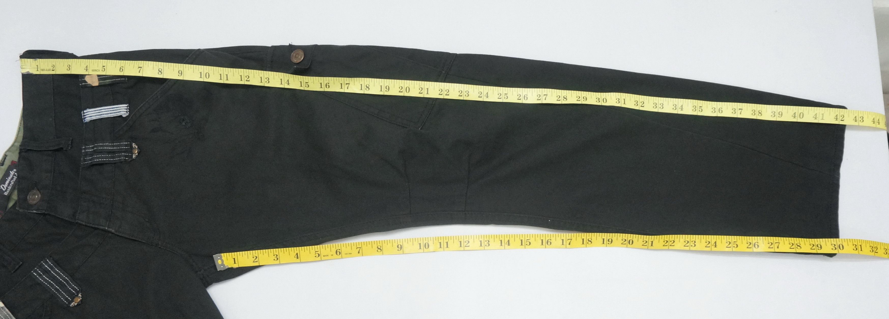 Japanese Brand DOMINATE Handcrafted Double Waist Damaged Worn Out Cargo Size US 31 - 15 Thumbnail