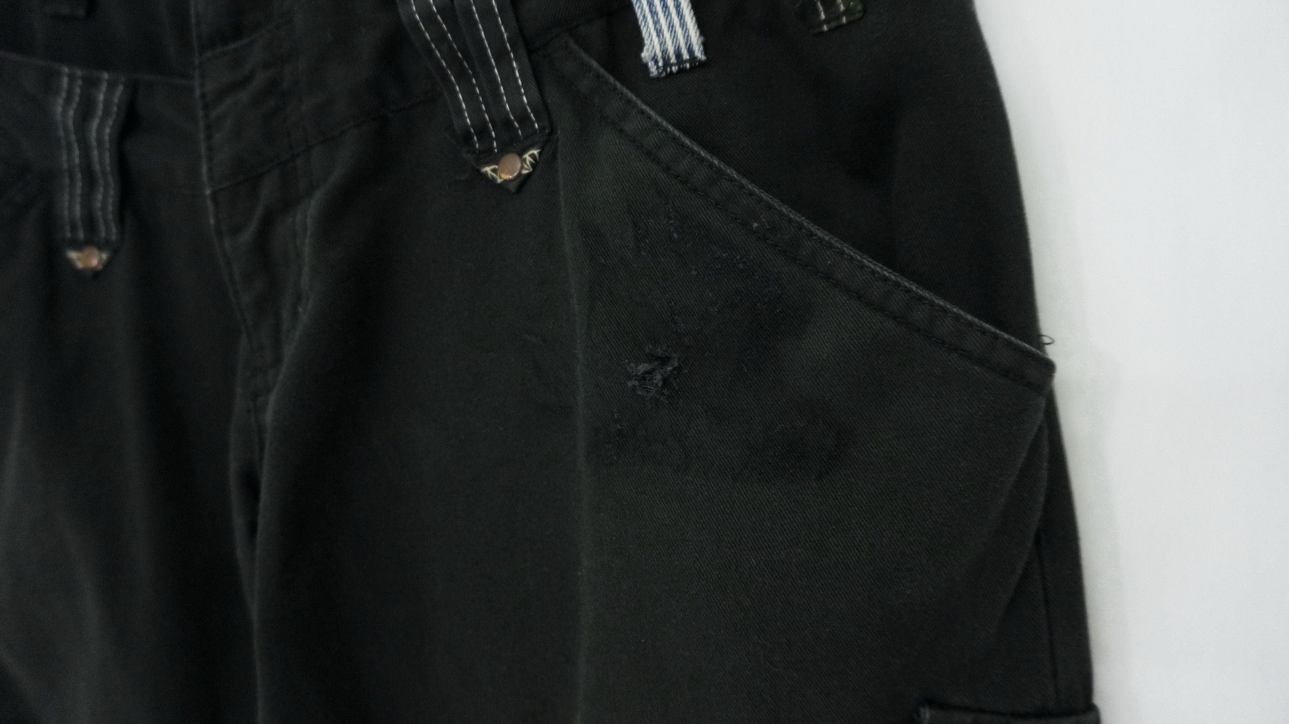 Japanese Brand DOMINATE Handcrafted Double Waist Damaged Worn Out Cargo Size US 31 - 7 Thumbnail