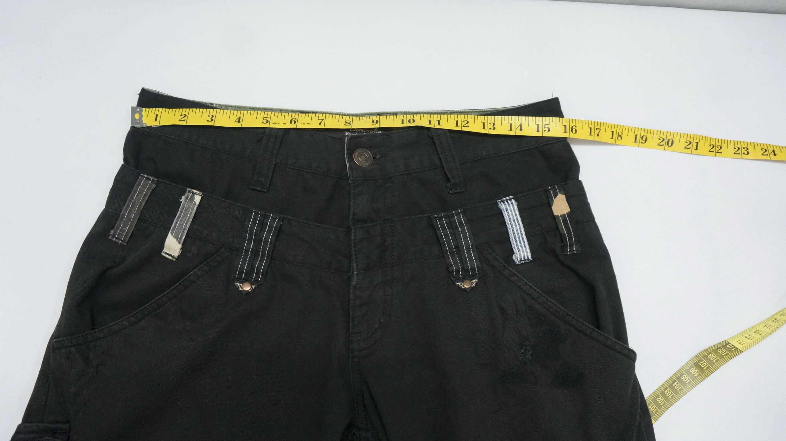 Japanese Brand DOMINATE Handcrafted Double Waist Damaged Worn Out Cargo Size US 31 - 13 Thumbnail