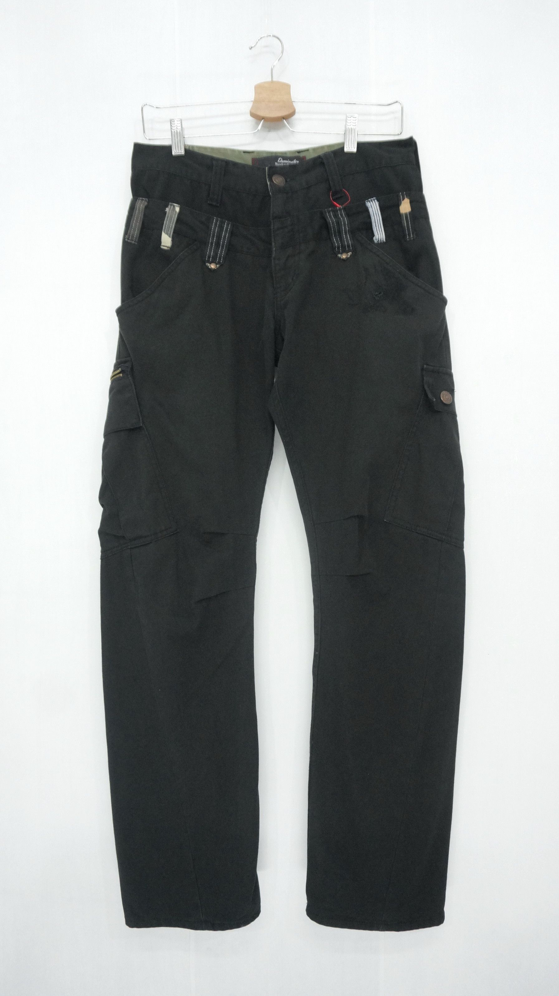 Japanese Brand DOMINATE Handcrafted Double Waist Damaged Worn Out Cargo Size US 31 - 2 Thumbnail