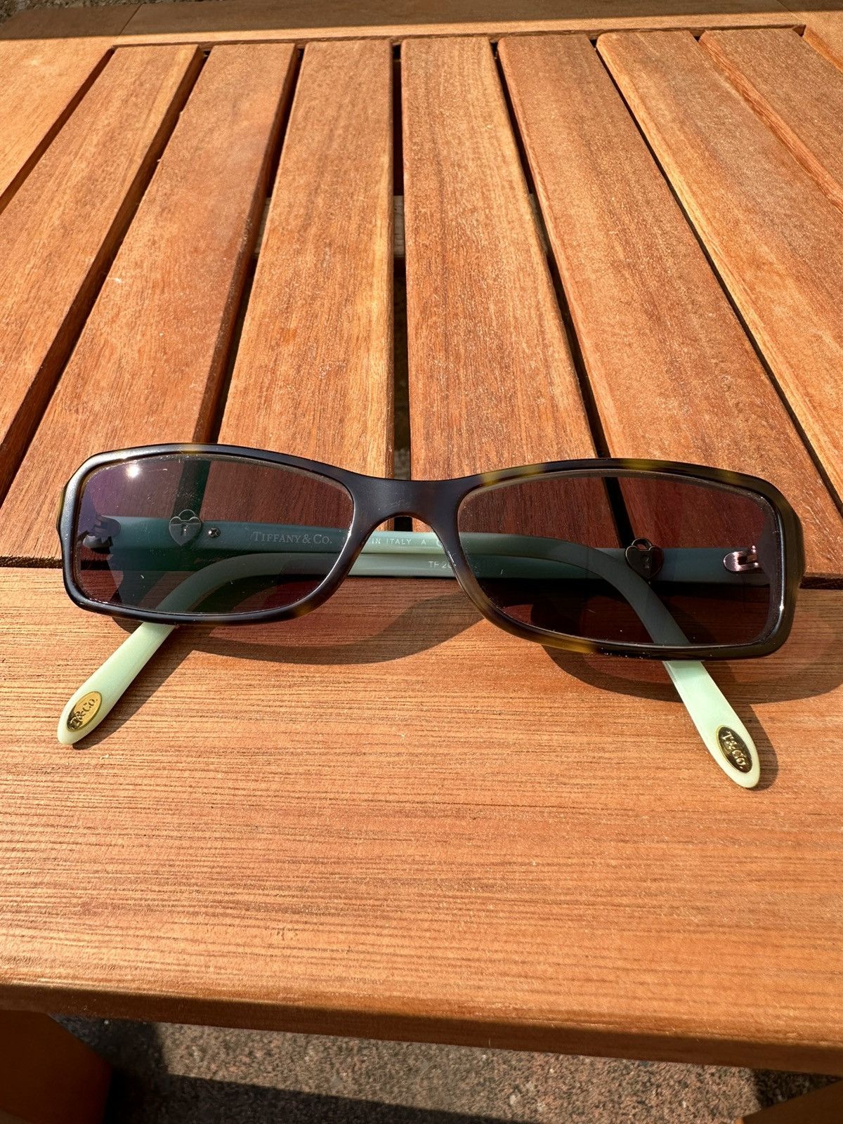 Tiffany & Co. × Vintage Rare Tiffany & Co Metal Heart Gold Logo Glasses photochromic Size ONE SIZE - 3 Thumbnail