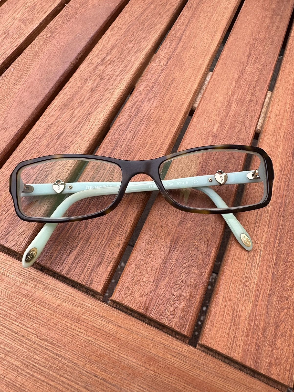 Tiffany & Co. × Vintage Rare Tiffany & Co Metal Heart Gold Logo Glasses photochromic Size ONE SIZE - 1 Thumbnail
