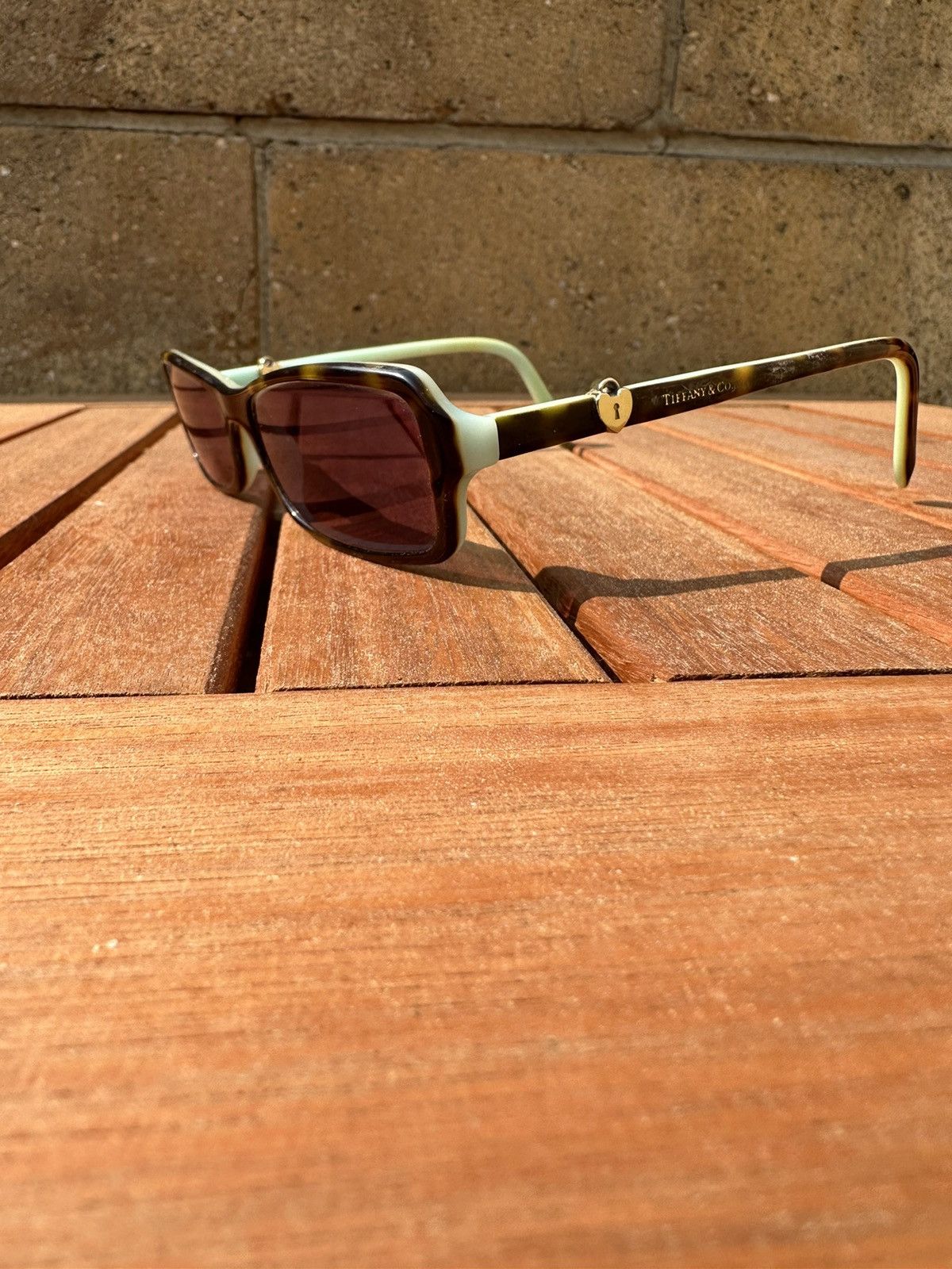 Tiffany & Co. × Vintage Rare Tiffany & Co Metal Heart Gold Logo Glasses photochromic Size ONE SIZE - 4 Thumbnail