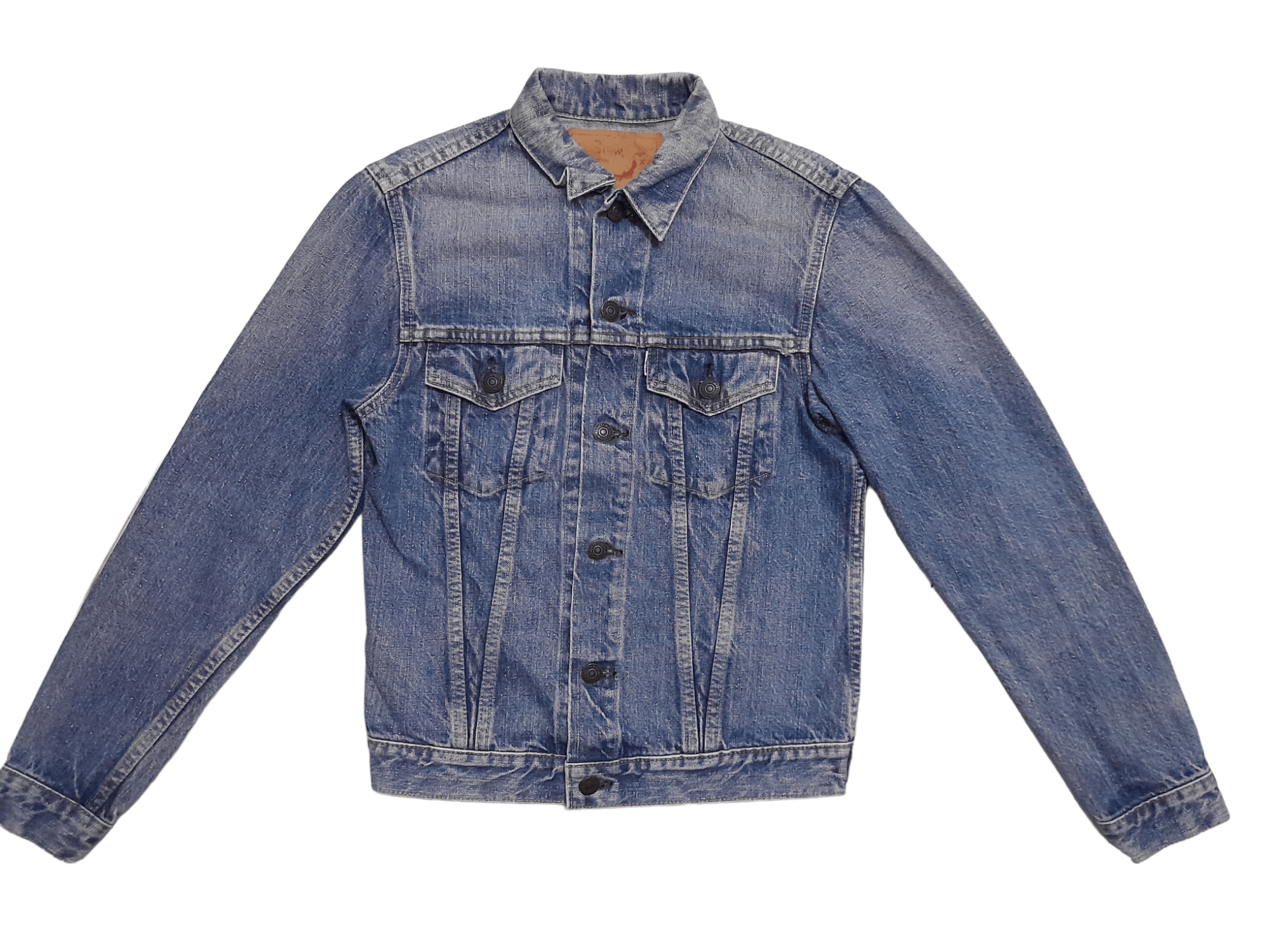 image of Orslow Japan Trucker Denim Jacket (E904) in Blue, Men's (Size Small)