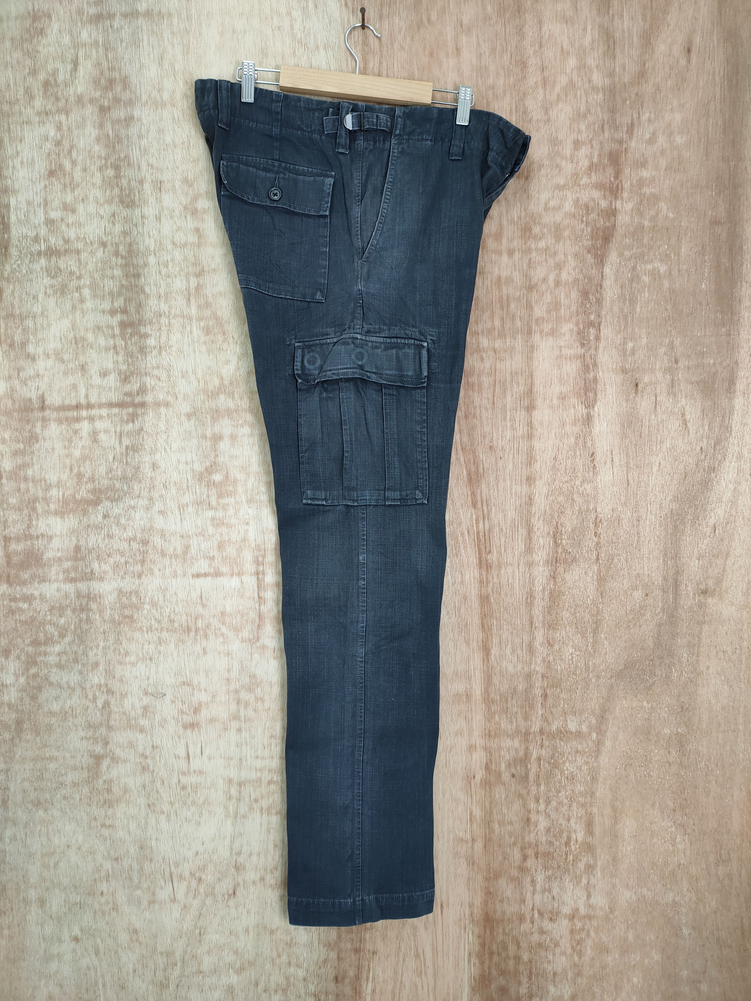 Vintage VINTAGE JAPANESE BLACK CARGO PANTS Size US 34 / EU 50 - 3 Thumbnail