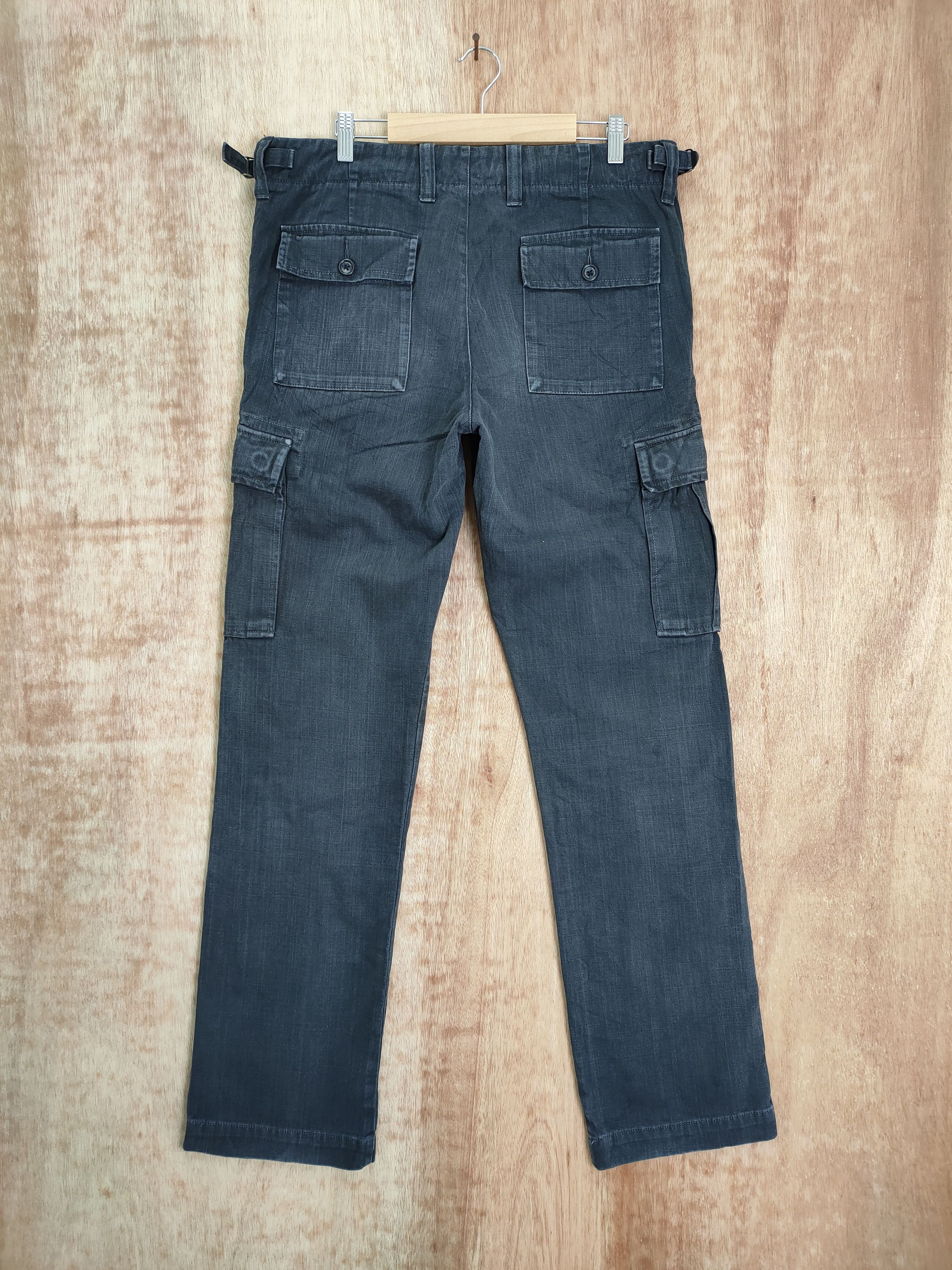 Vintage VINTAGE JAPANESE BLACK CARGO PANTS Size US 34 / EU 50 - 2 Thumbnail