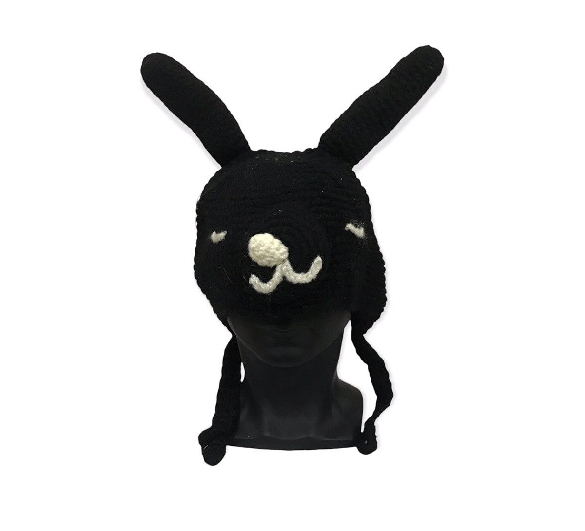 image of Knit Bunny Horn Beanie Hat, Men's