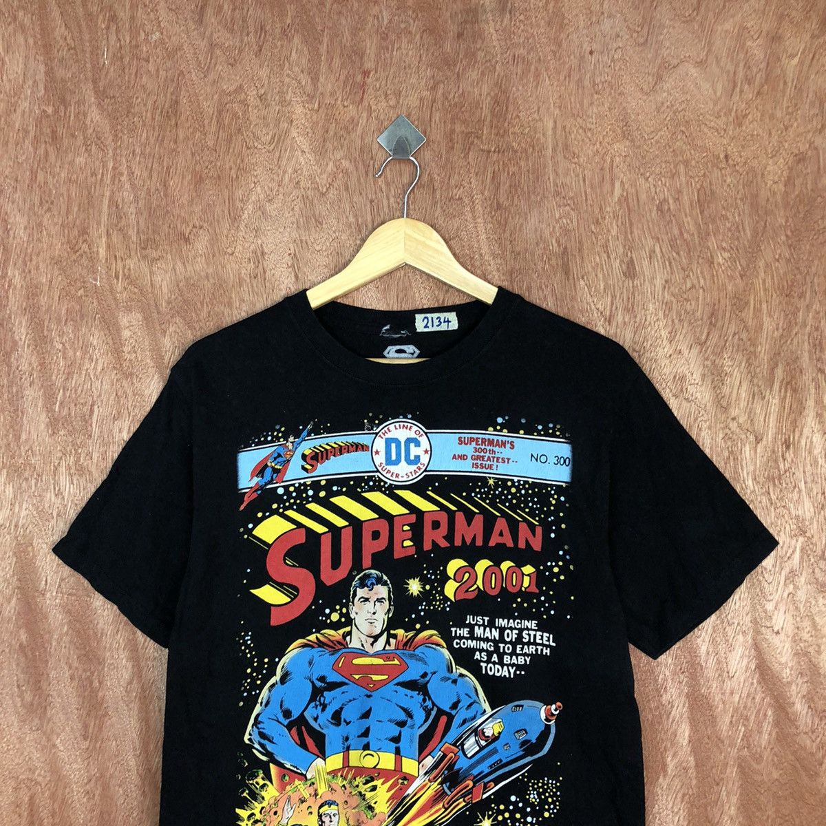 DC Comics DLL Superman vintage cartoon Black Short Sleeve Tshirt #2134 Size US M / EU 48-50 / 2 - 2 Thumbnail