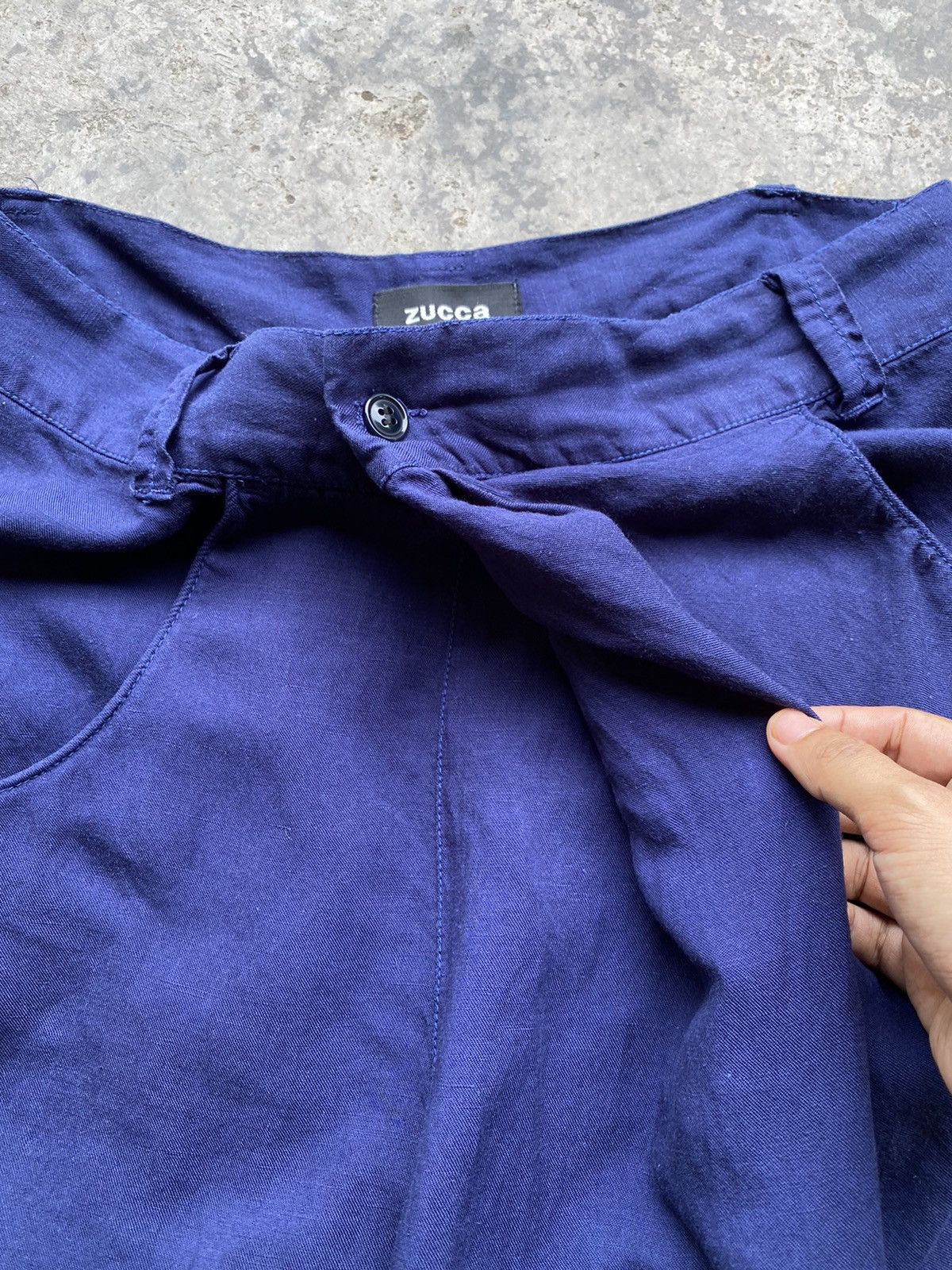 CABANE de ZUCCa 💥ZUCCA by Issey Miyake “Asymmetrical” Baggy Rare Design Pant Size US 30 / EU 46 - 7 Thumbnail
