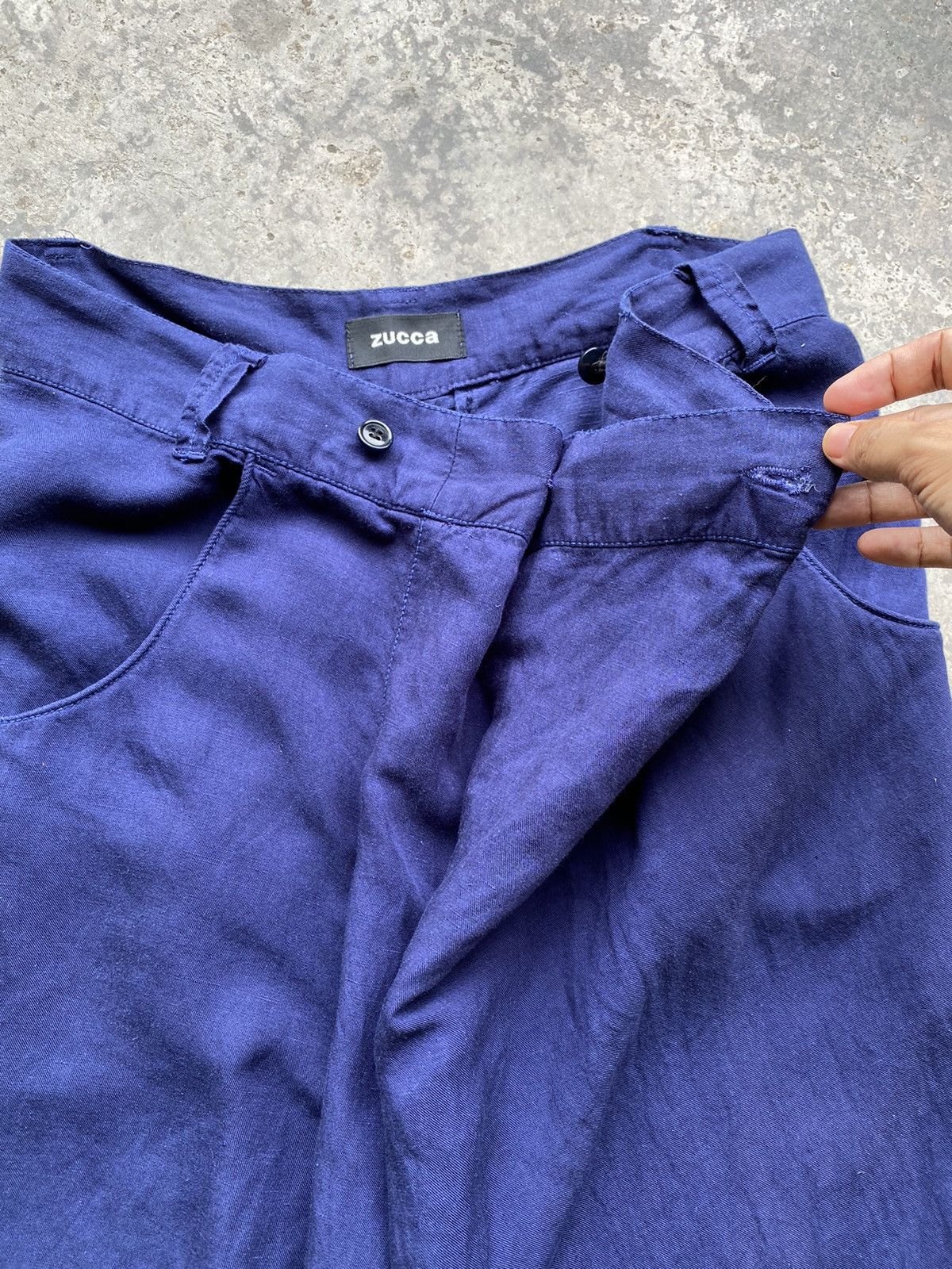 CABANE de ZUCCa 💥ZUCCA by Issey Miyake “Asymmetrical” Baggy Rare Design Pant Size US 30 / EU 46 - 4 Thumbnail