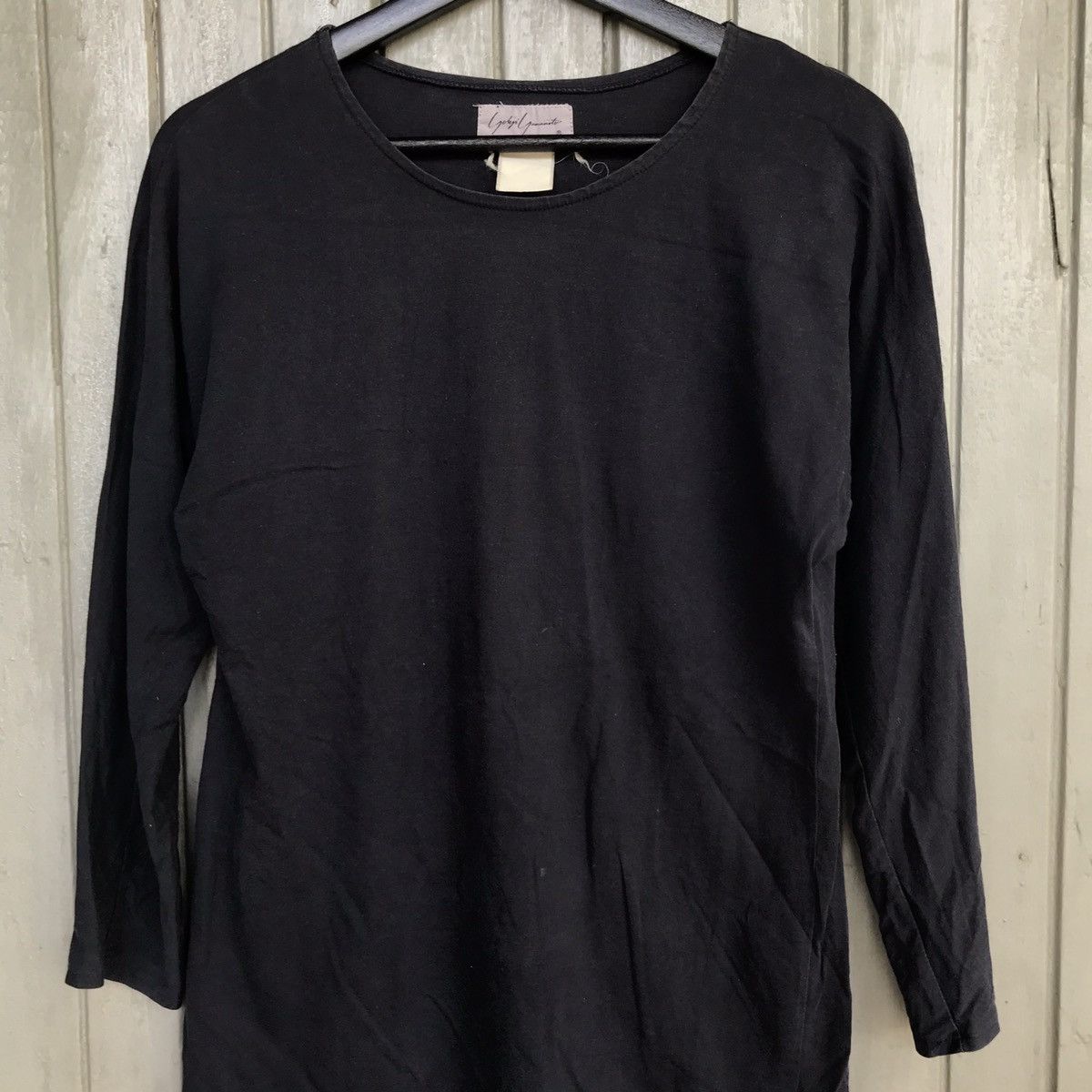 Japanese Brand × Y's × Yohji Yamamoto 🔥YOHJI YAMAMOTO signature black Plain long sleeve tees Size US S / EU 44-46 / 1 - 3 Thumbnail