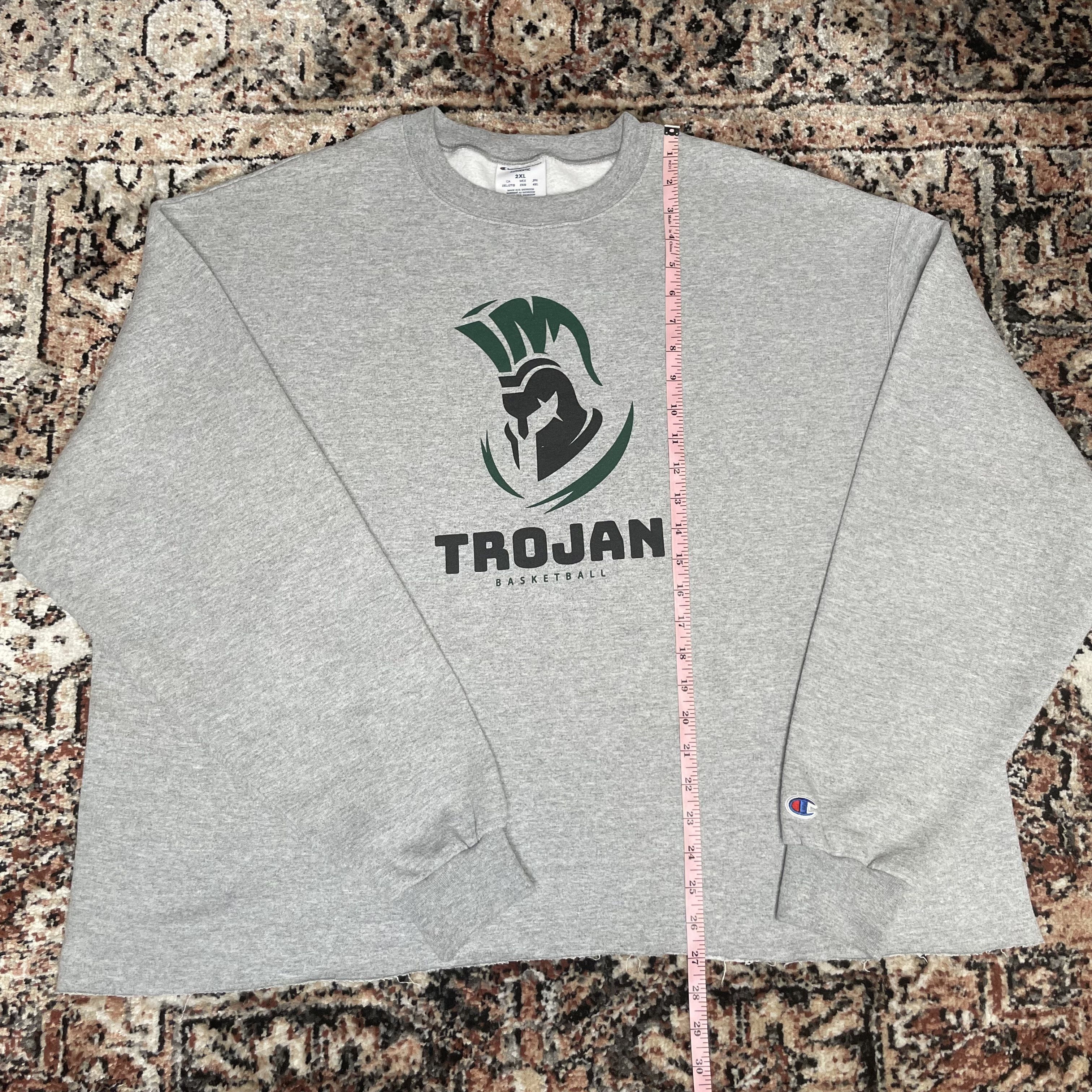 Champion Champion Trojan Basketball Cropped Sweater Size US XXL / EU 58 / 5 - 7 Thumbnail