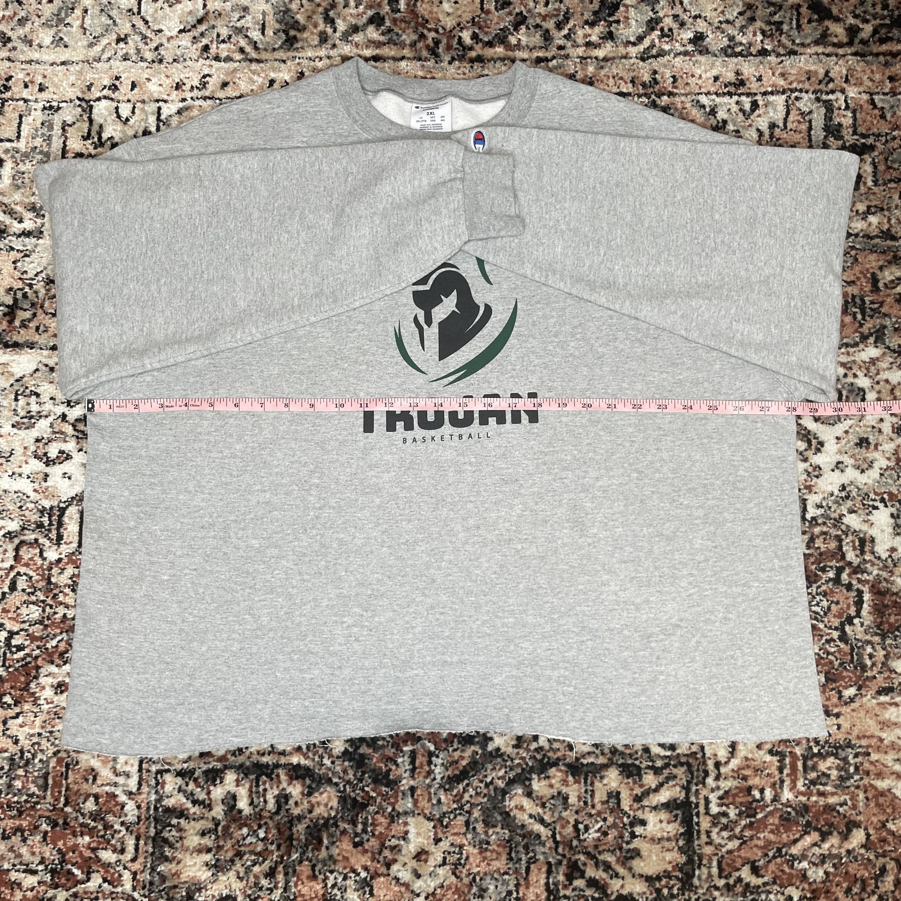 Champion Champion Trojan Basketball Cropped Sweater Size US XXL / EU 58 / 5 - 8 Thumbnail