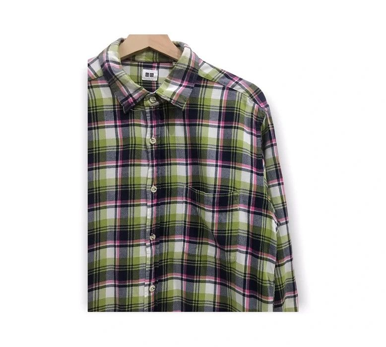 Flannel Japanese Brand Uniqlo Flannel Shirt Button Up Size US XL / EU 56 / 4 - 4 Thumbnail