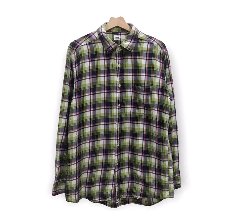 Flannel Japanese Brand Uniqlo Flannel Shirt Button Up Size US XL / EU 56 / 4 - 1 Thumbnail