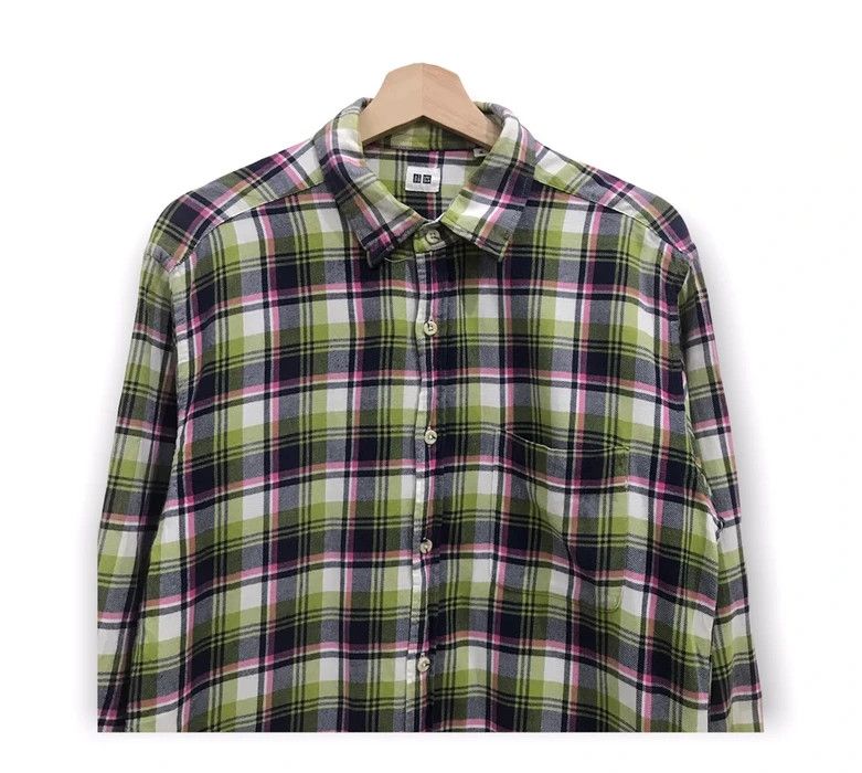 Flannel Japanese Brand Uniqlo Flannel Shirt Button Up Size US XL / EU 56 / 4 - 2 Thumbnail