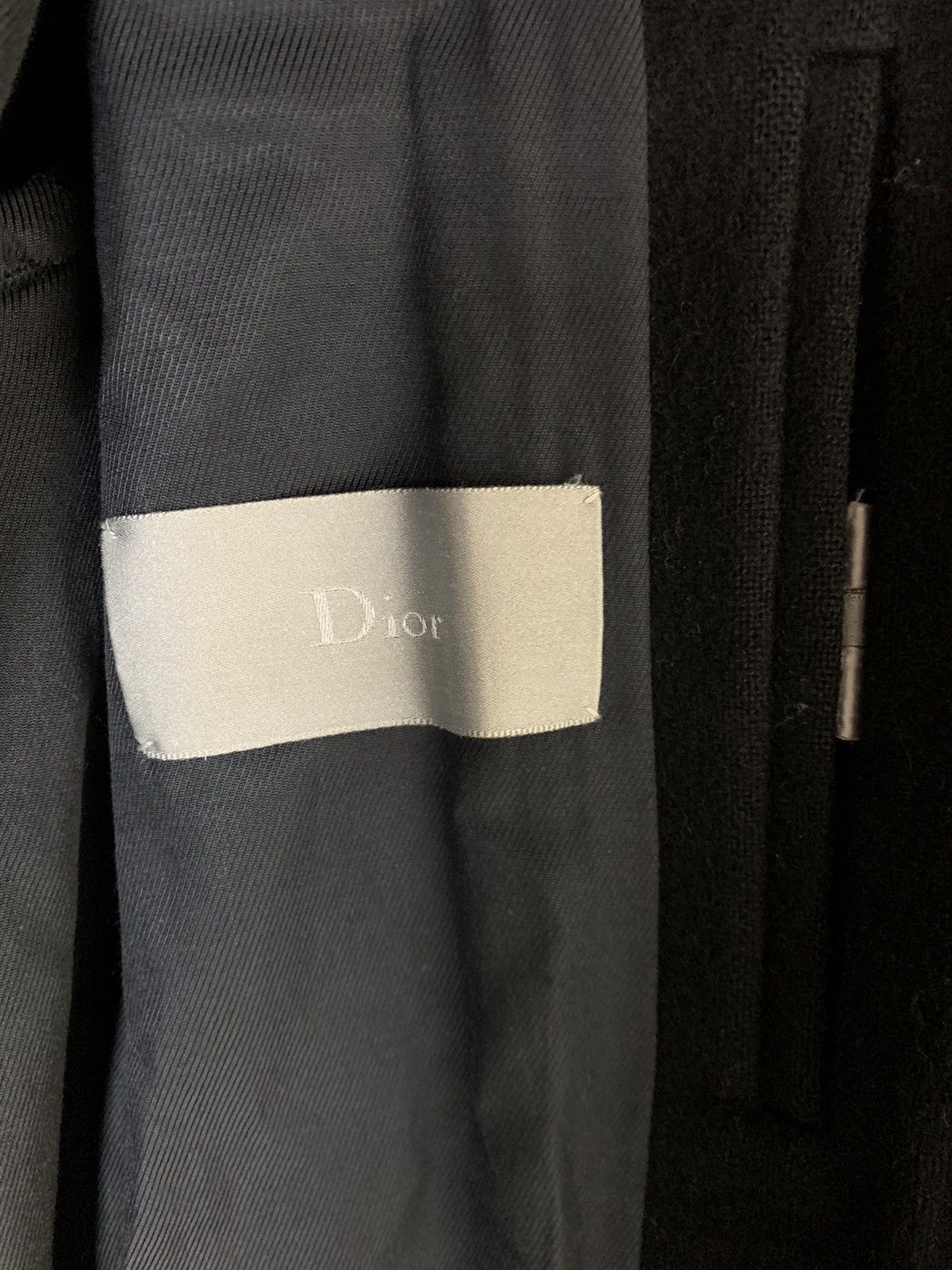 Dior × Hedi Slimane Dior Homme AW03 "Luster" Heavy Black Coat Size US M / EU 48-50 / 2 - 17 Thumbnail
